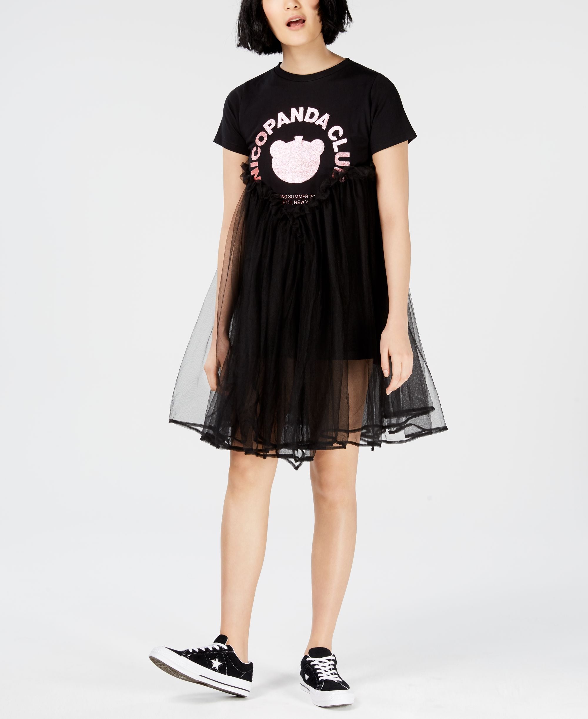 Nicopanda Tulle T-Shirt Dress