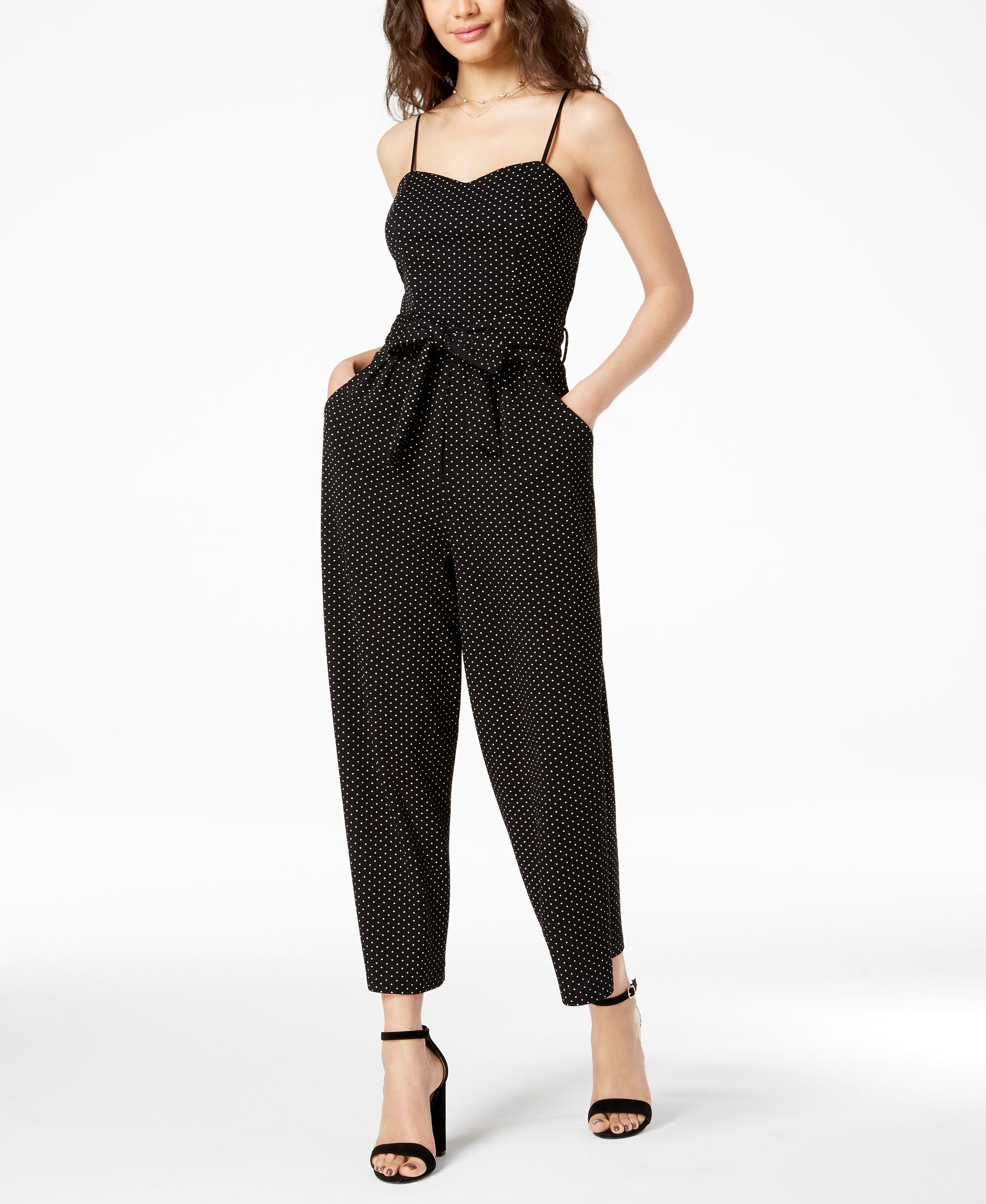 Emerald Sundae Juniors Printed Wide Leg Jumpsuit