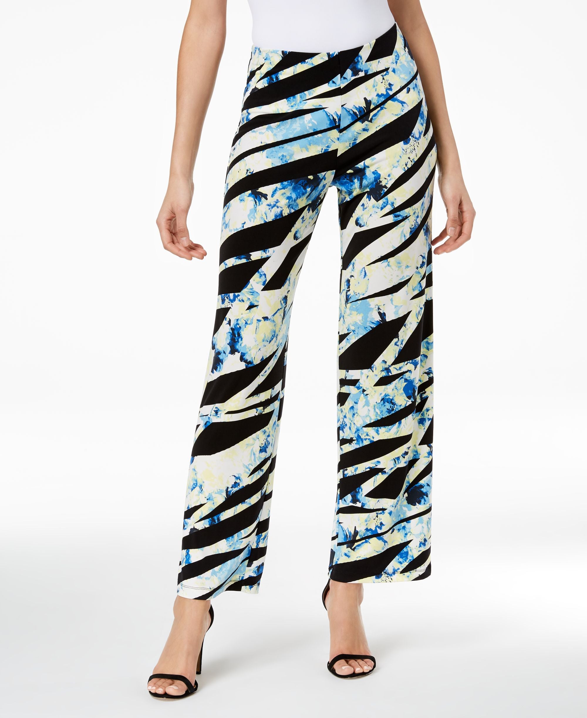 Alfani Petite Printed Wide Leg Pants