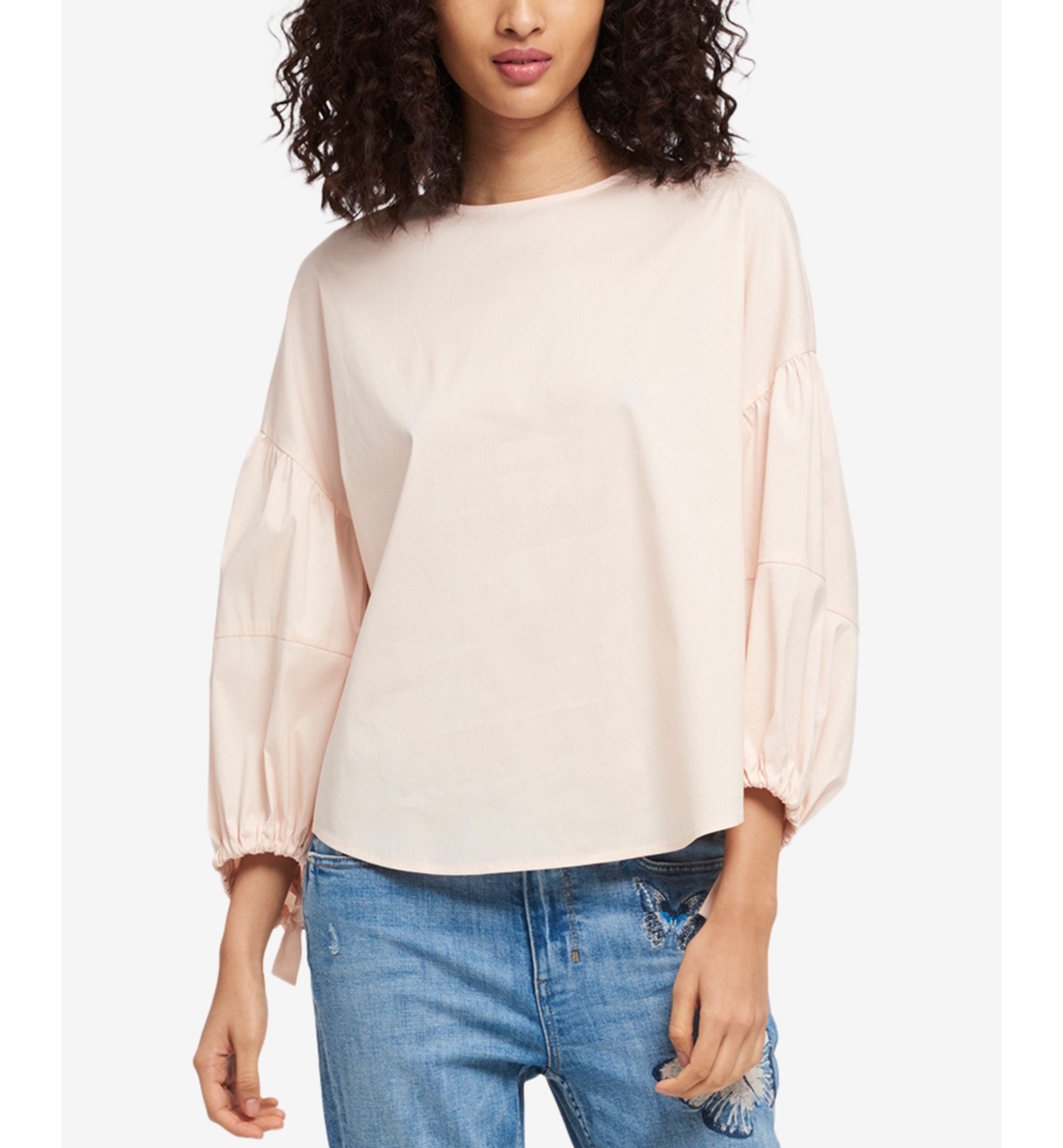 DKNY Balloon Tie Sleeve Top
