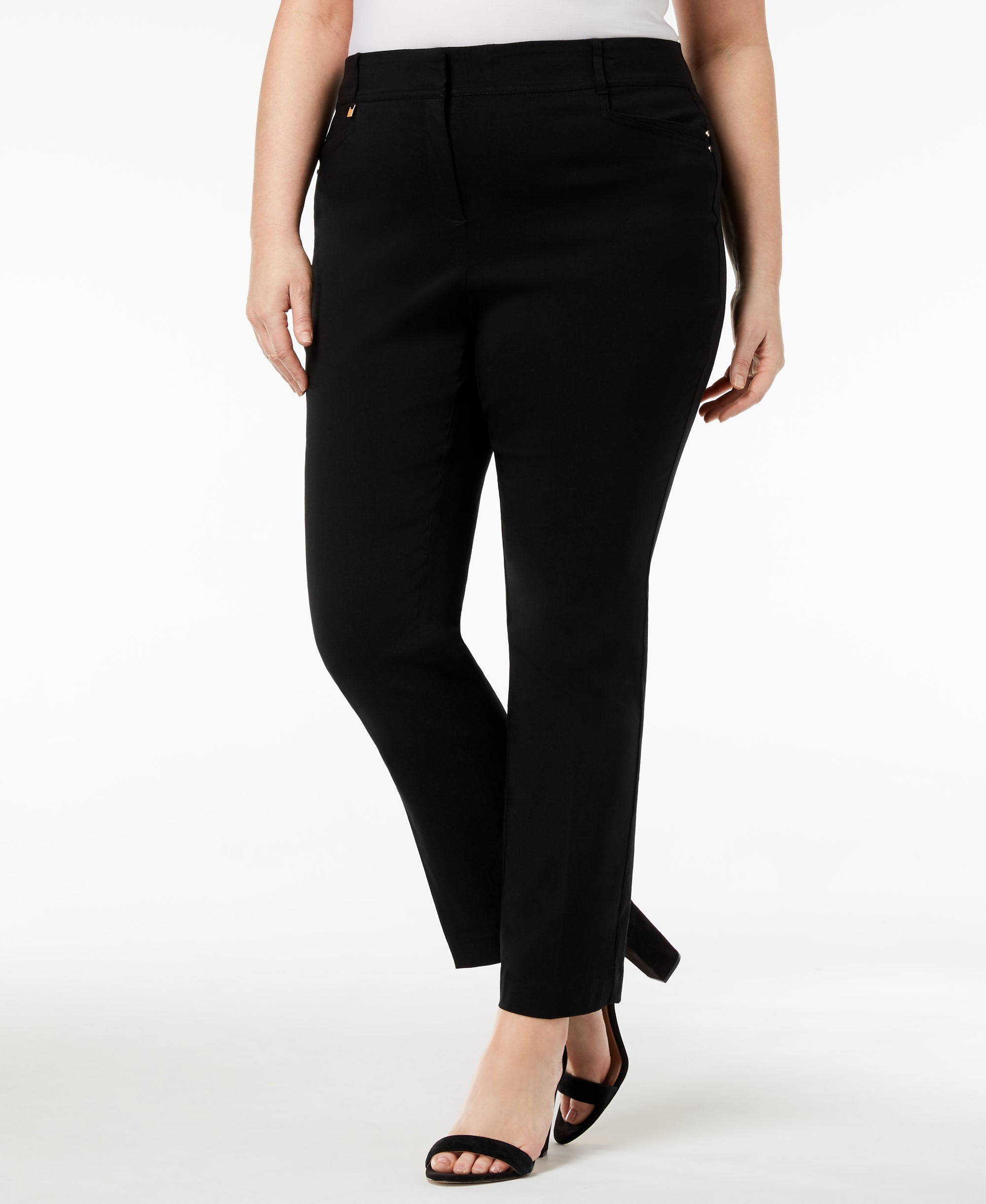 Plus & Petite Plus Size Tummy Control Curvy-Fit Pants