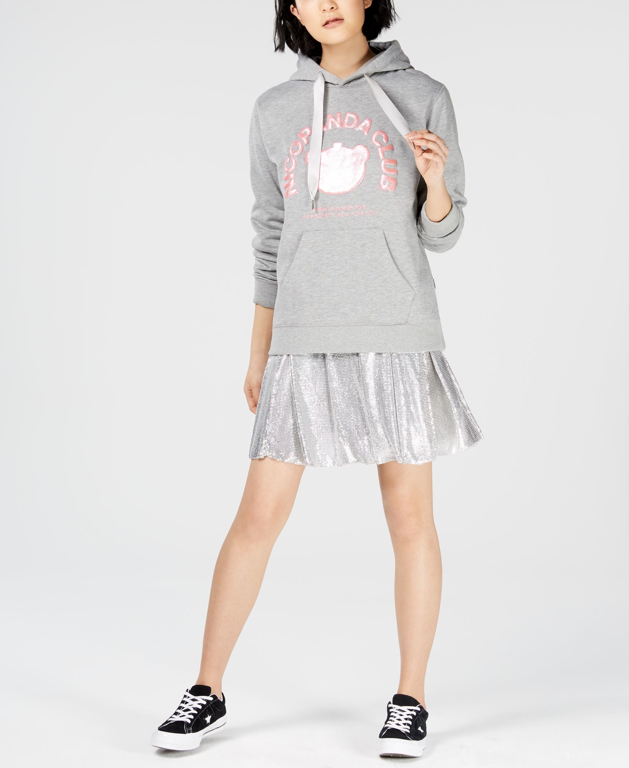 Nicopanda Logo Graphic Print Hoodie