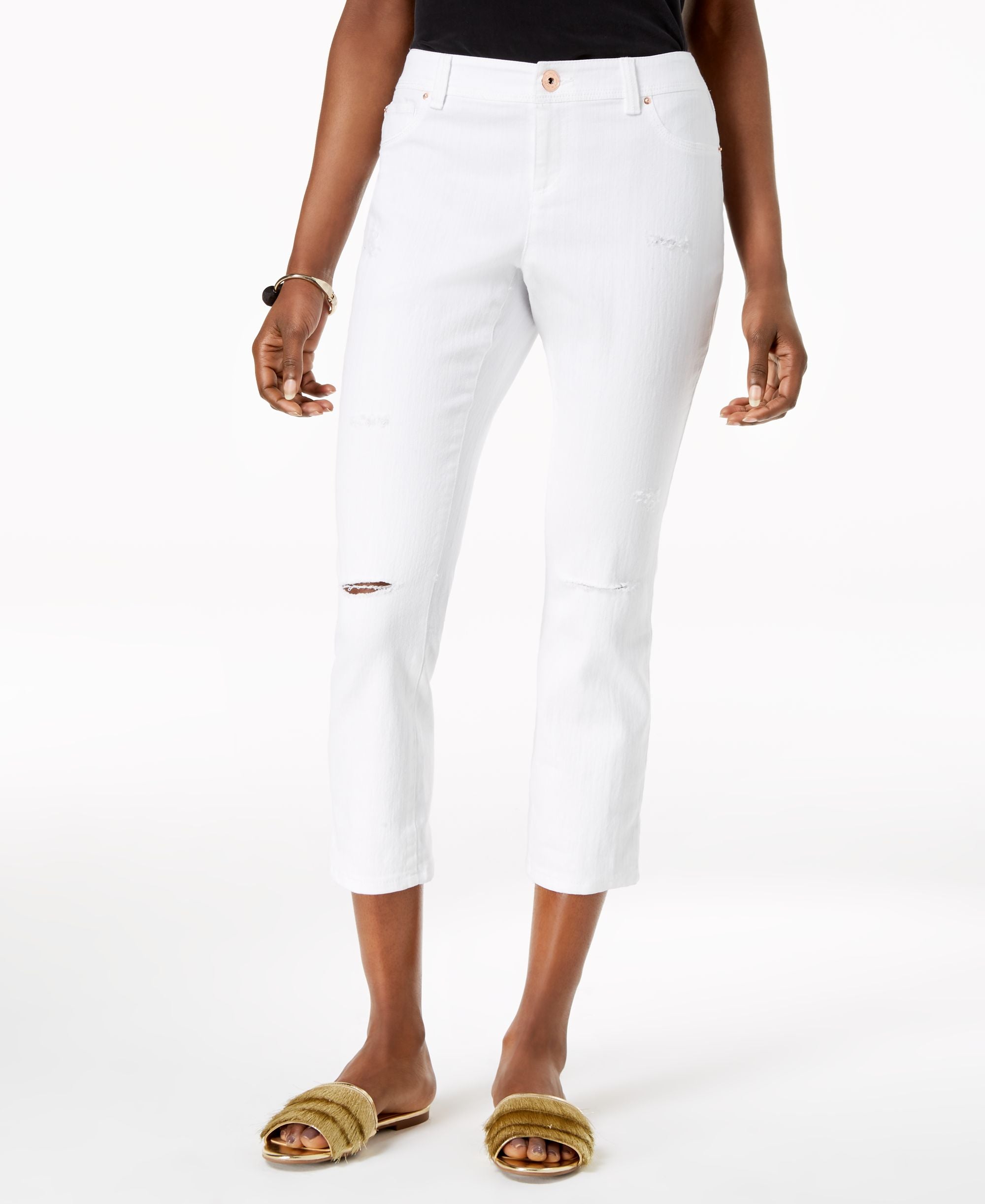 Ripped Cropped Jeans