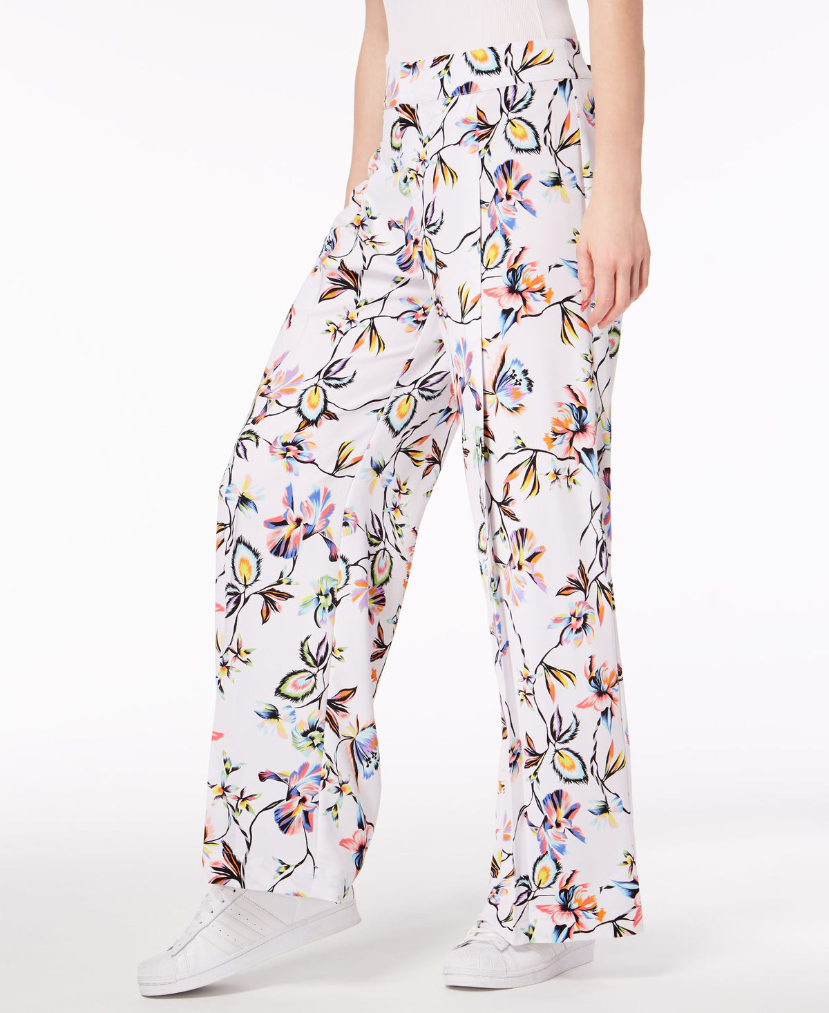 Bar III Printed Wide Leg Pants