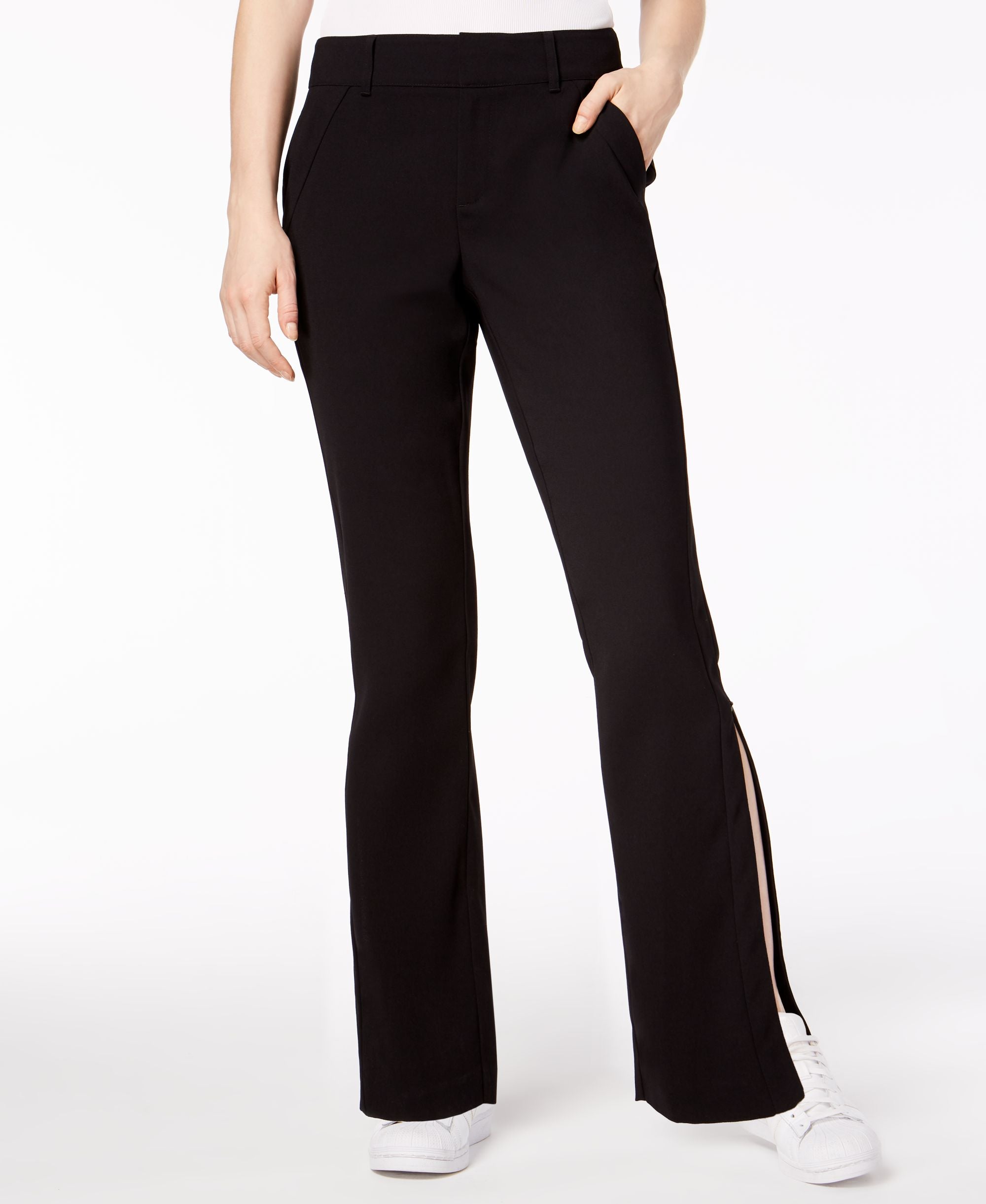 Bar III Zippered Leg Fitted Pants