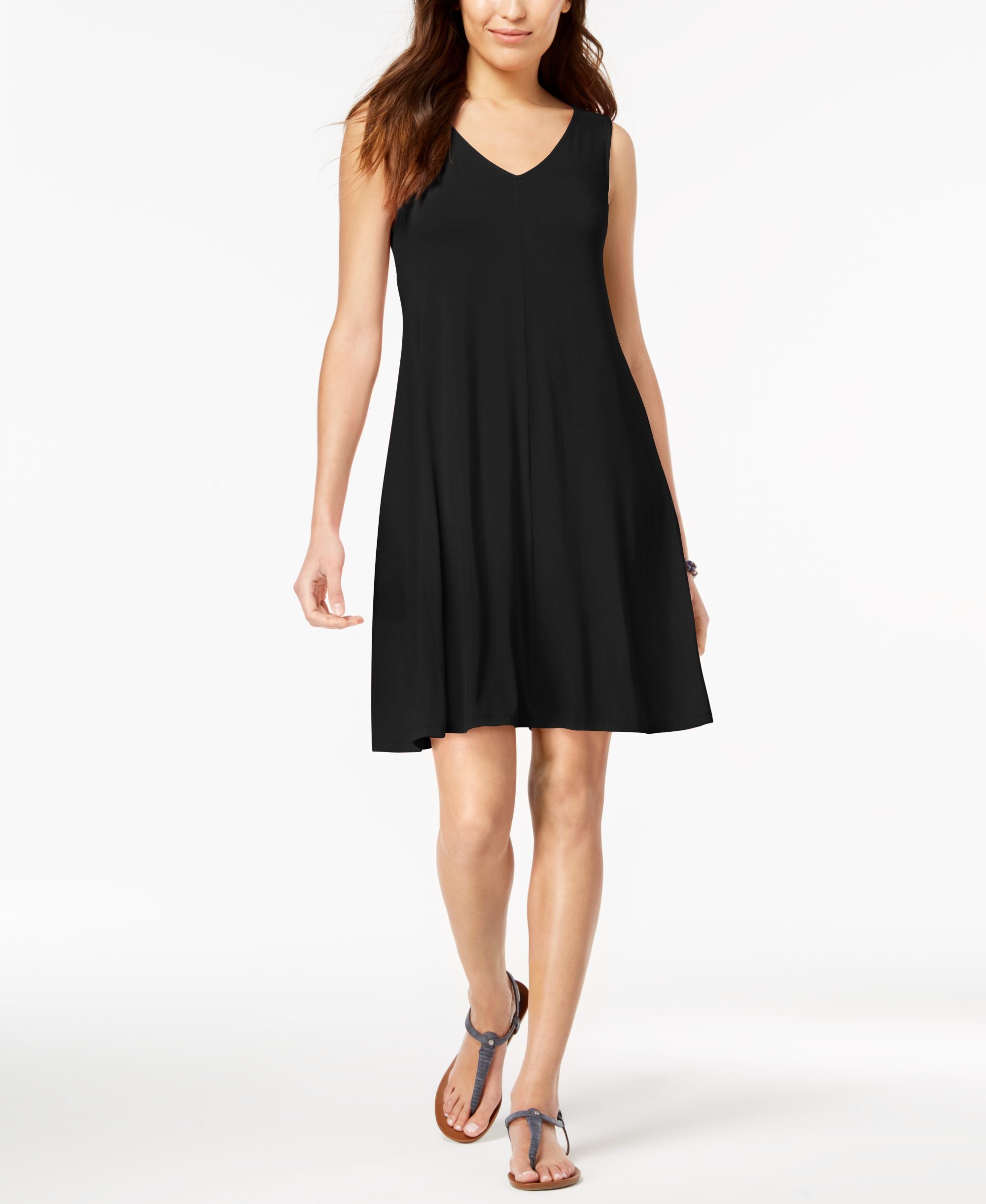 Style & Co Petite Cross Back Swing Dress