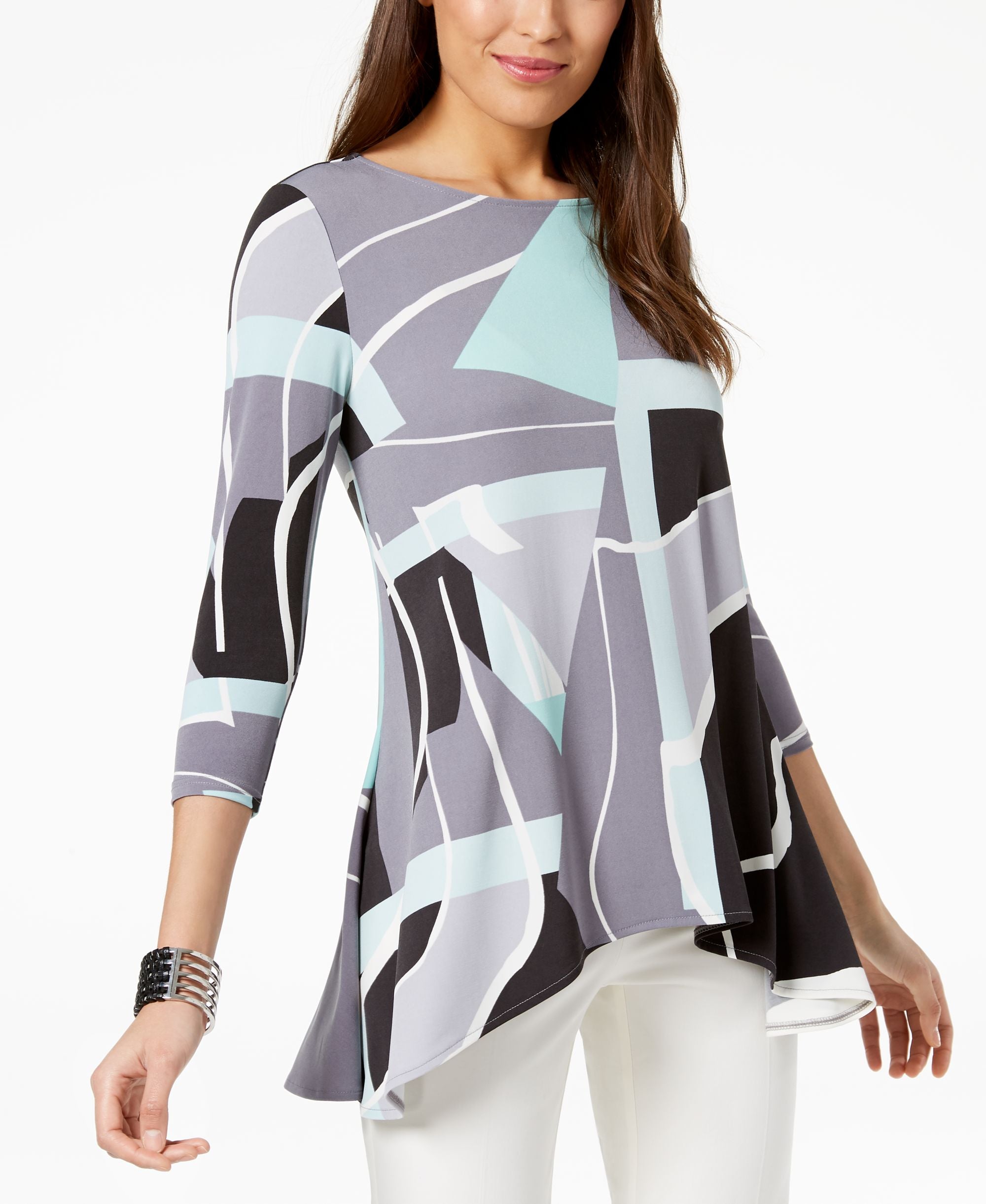 Alfani Printed Swing Top
