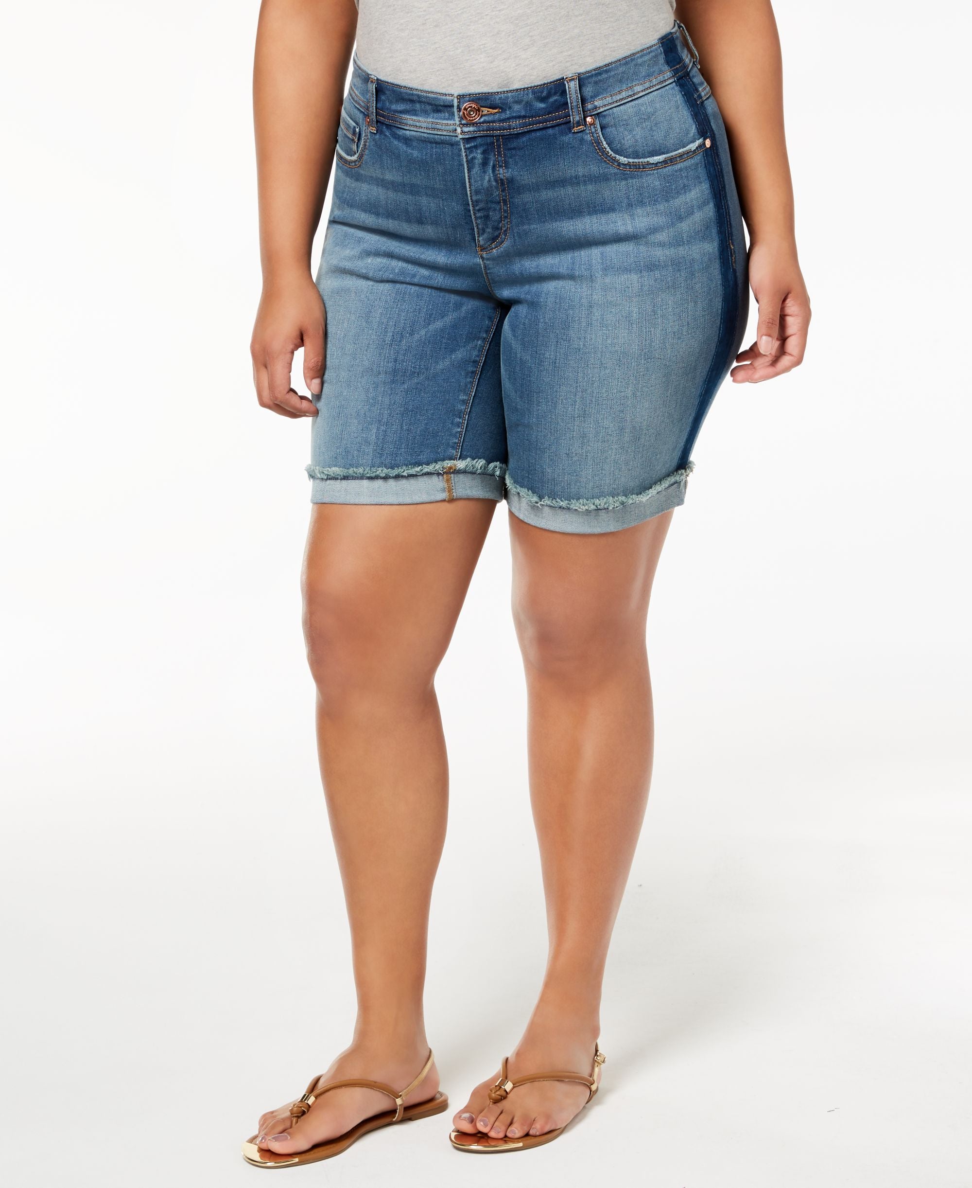 Plus Size Denim Shorts