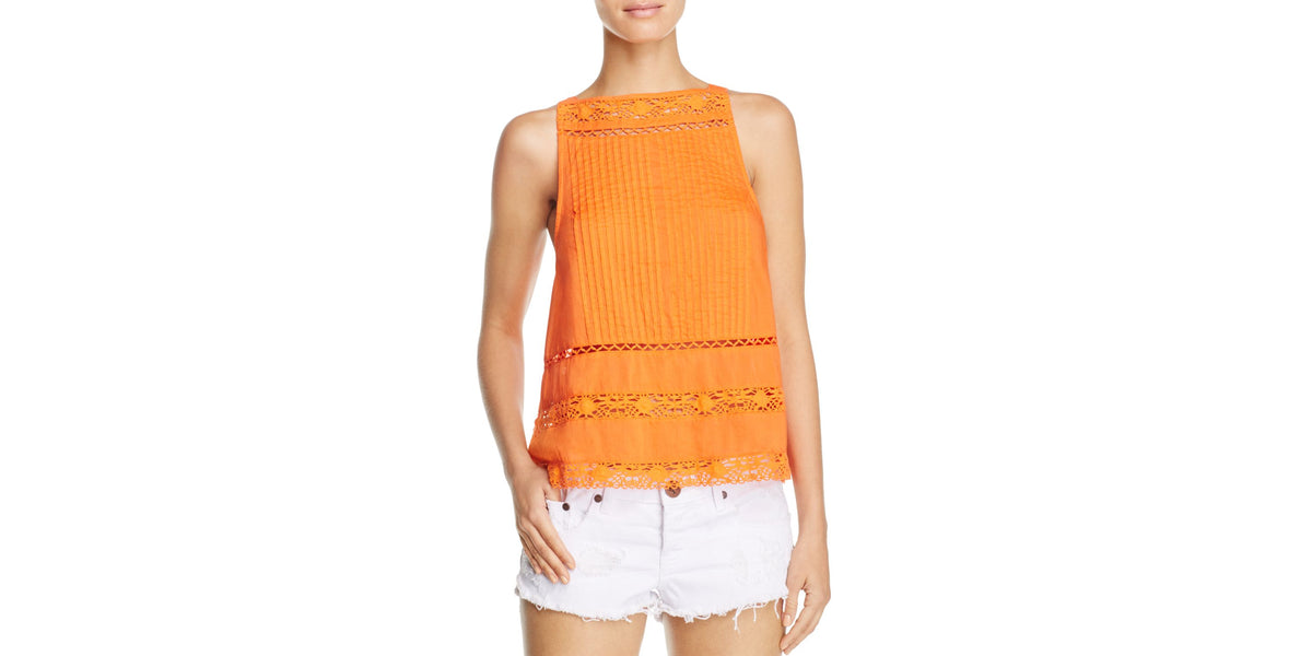 Free People Womens Peplum Sleeveless Casual Top