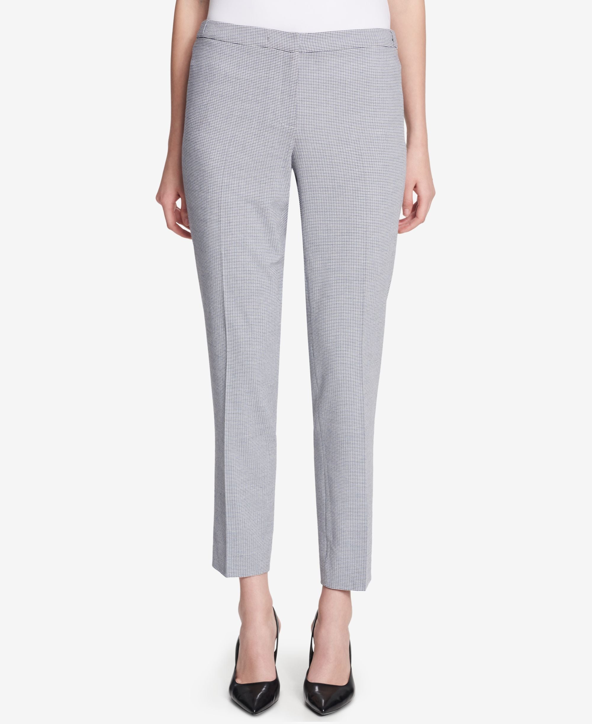 Calvin Klein Straight Leg Seersucker Pants