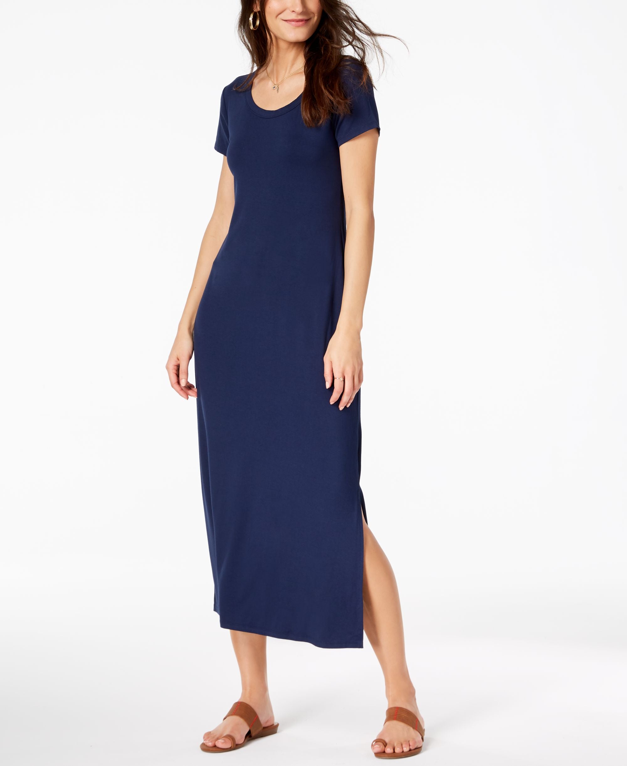 Style & Co Petite Scoop Neck Maxi Dress