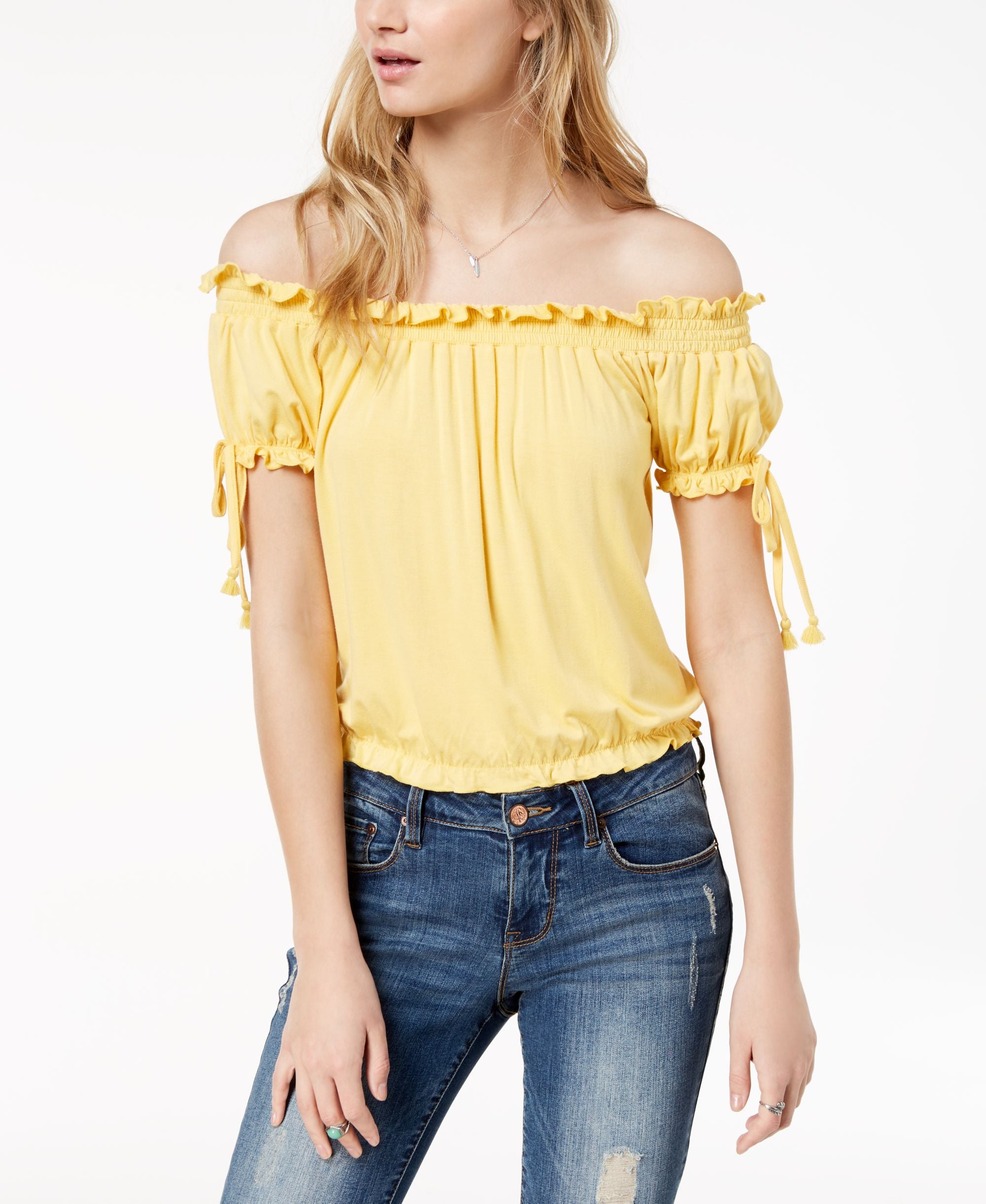 Juniors' Off-The-Shoulder Top