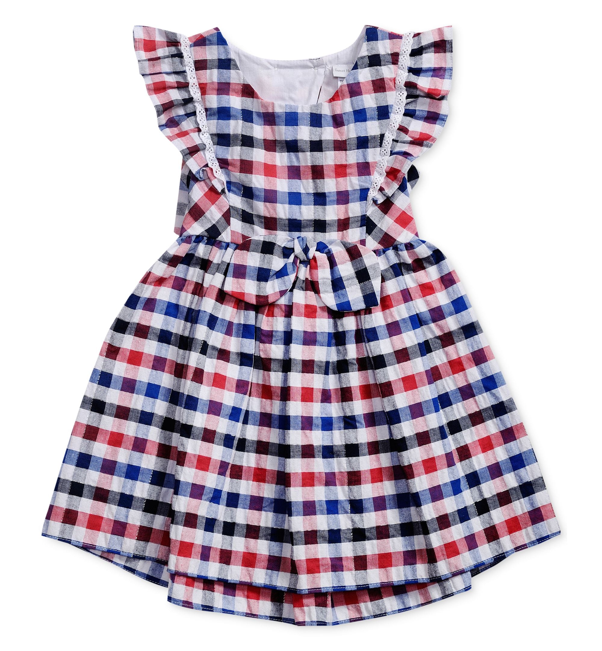 Sweet Heart Rose Multi Color Checked Dress Little Girls