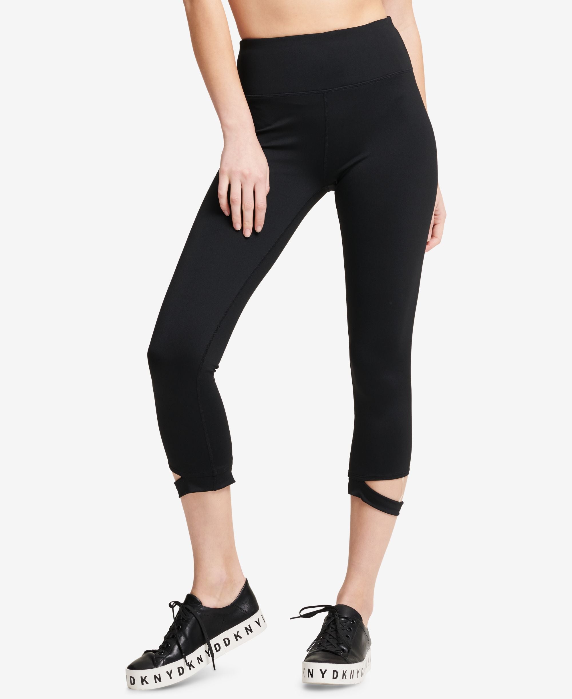 DKNY Sport High Waist Cutout Cropped Leggings