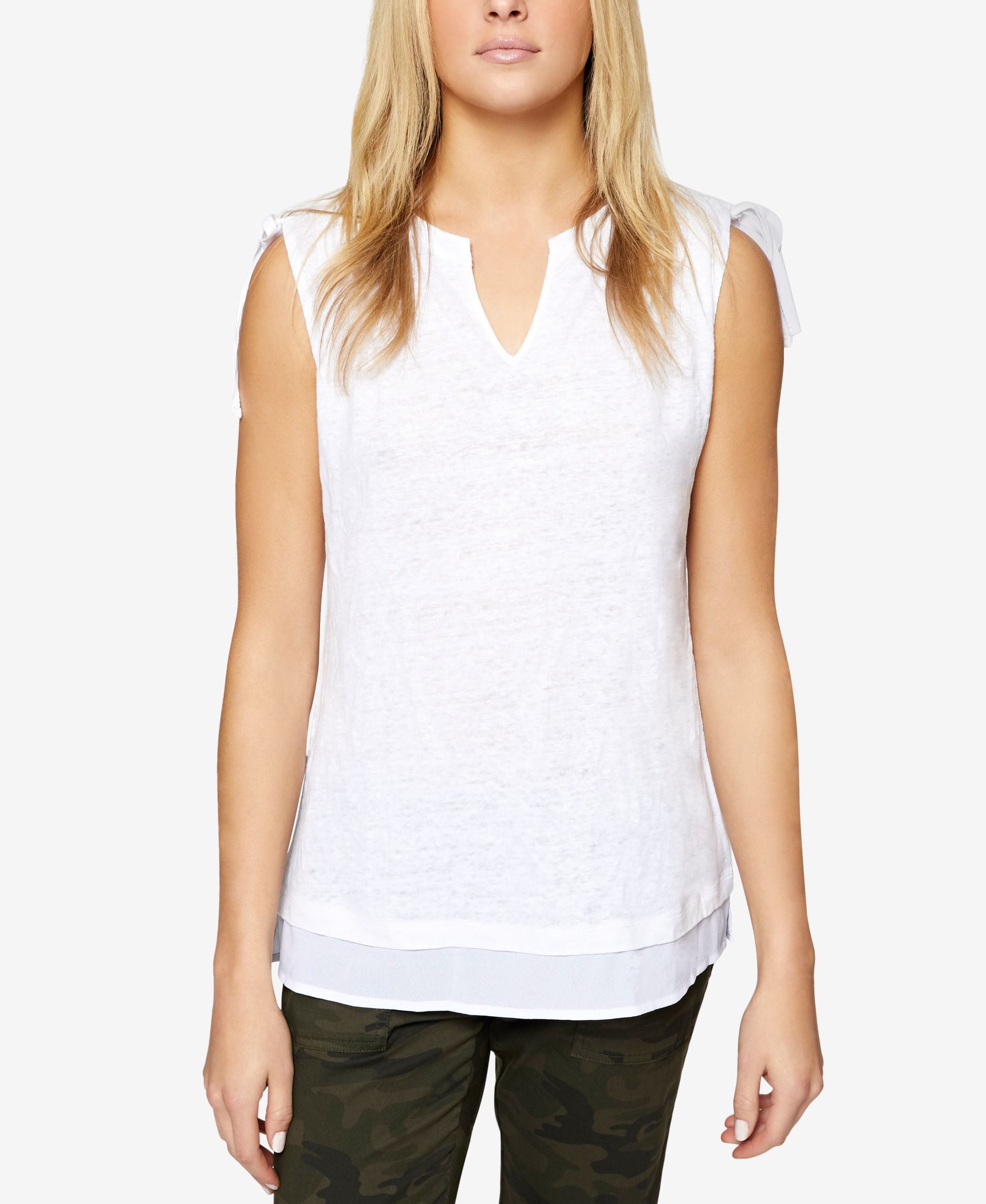 Sanctuary Nora Tie Detail Contrast T-Shirt