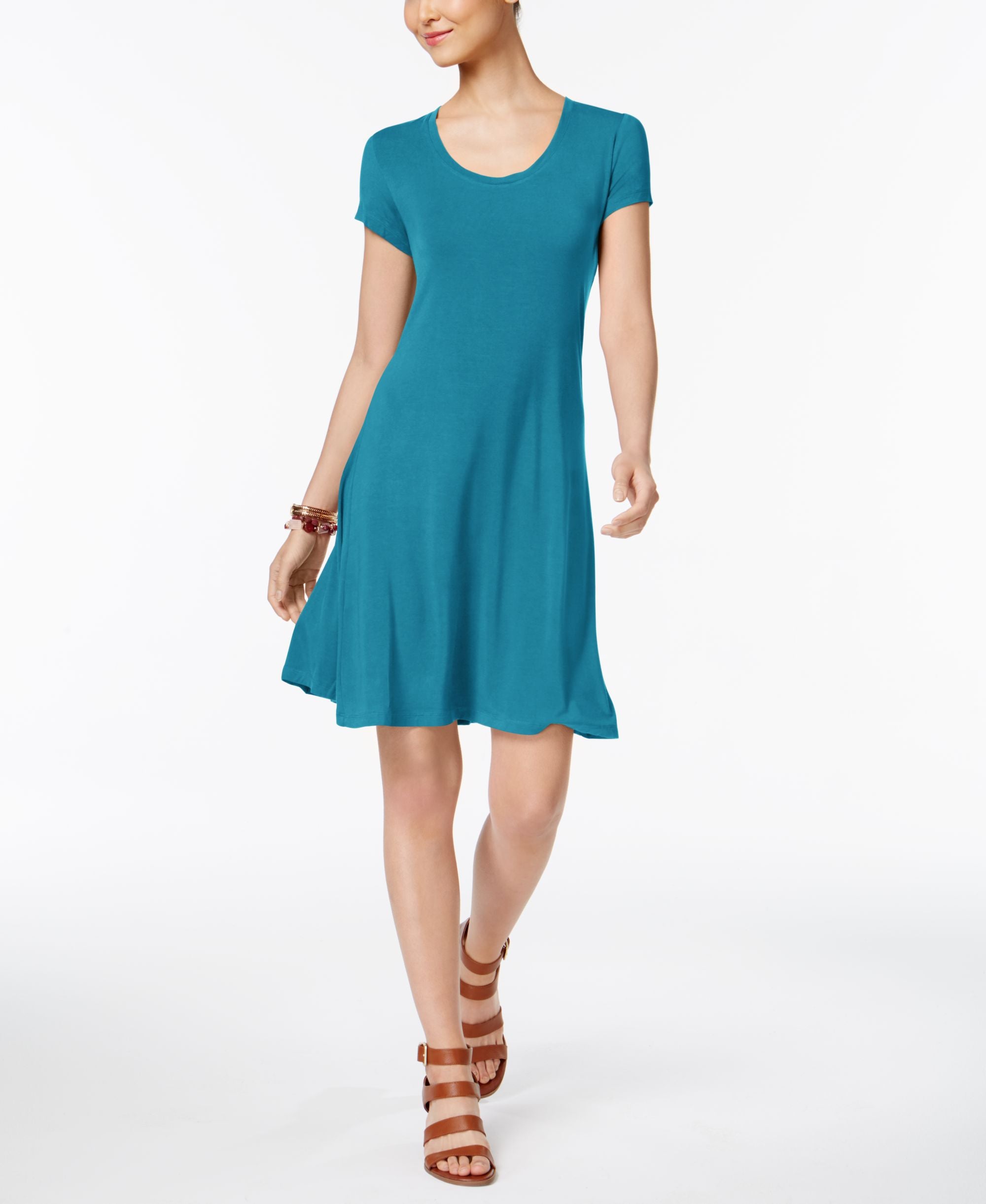 Women's Short-Sleeve A-Line Dress