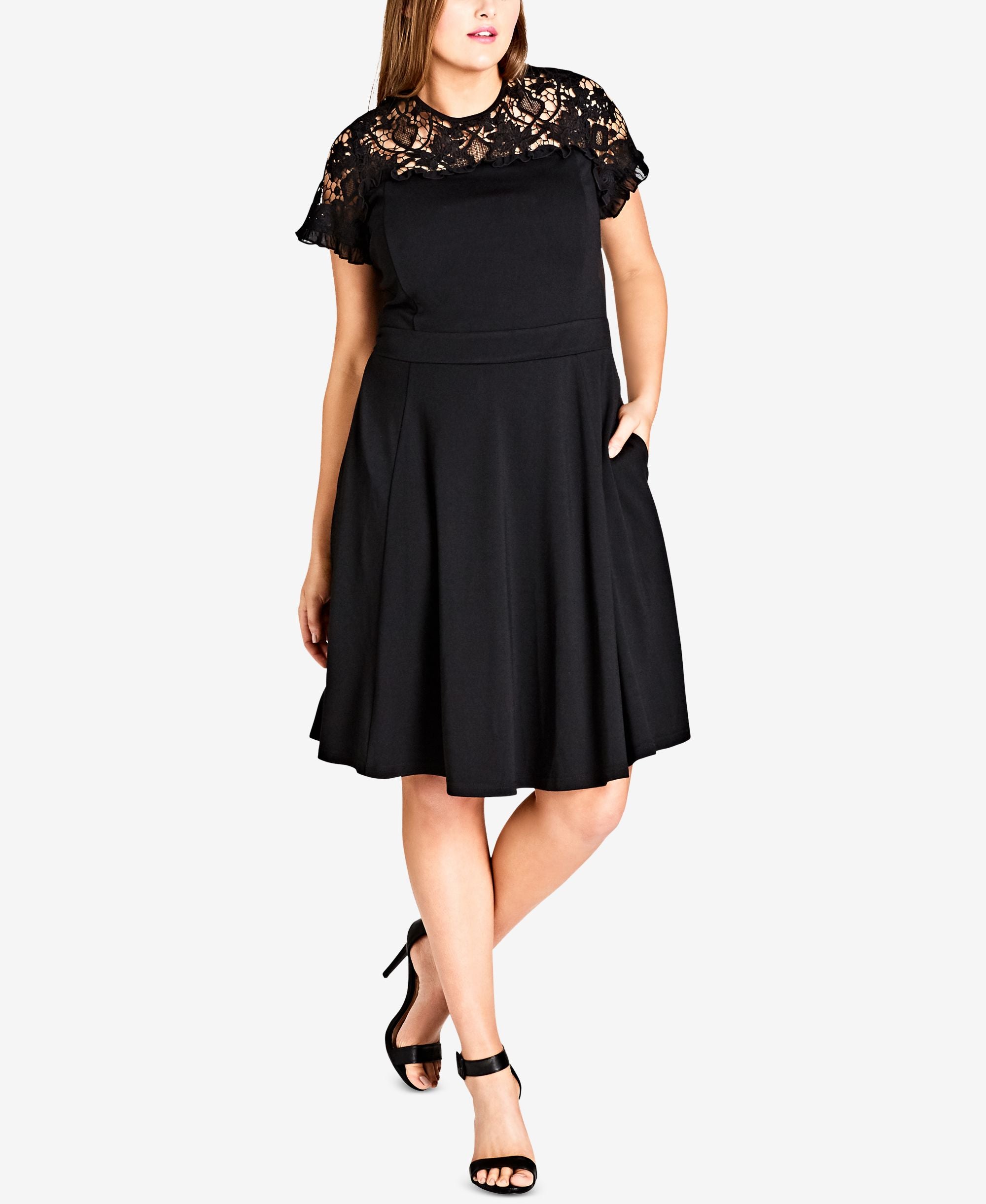 Trendy Plus Size Embroidered A-Line Dress