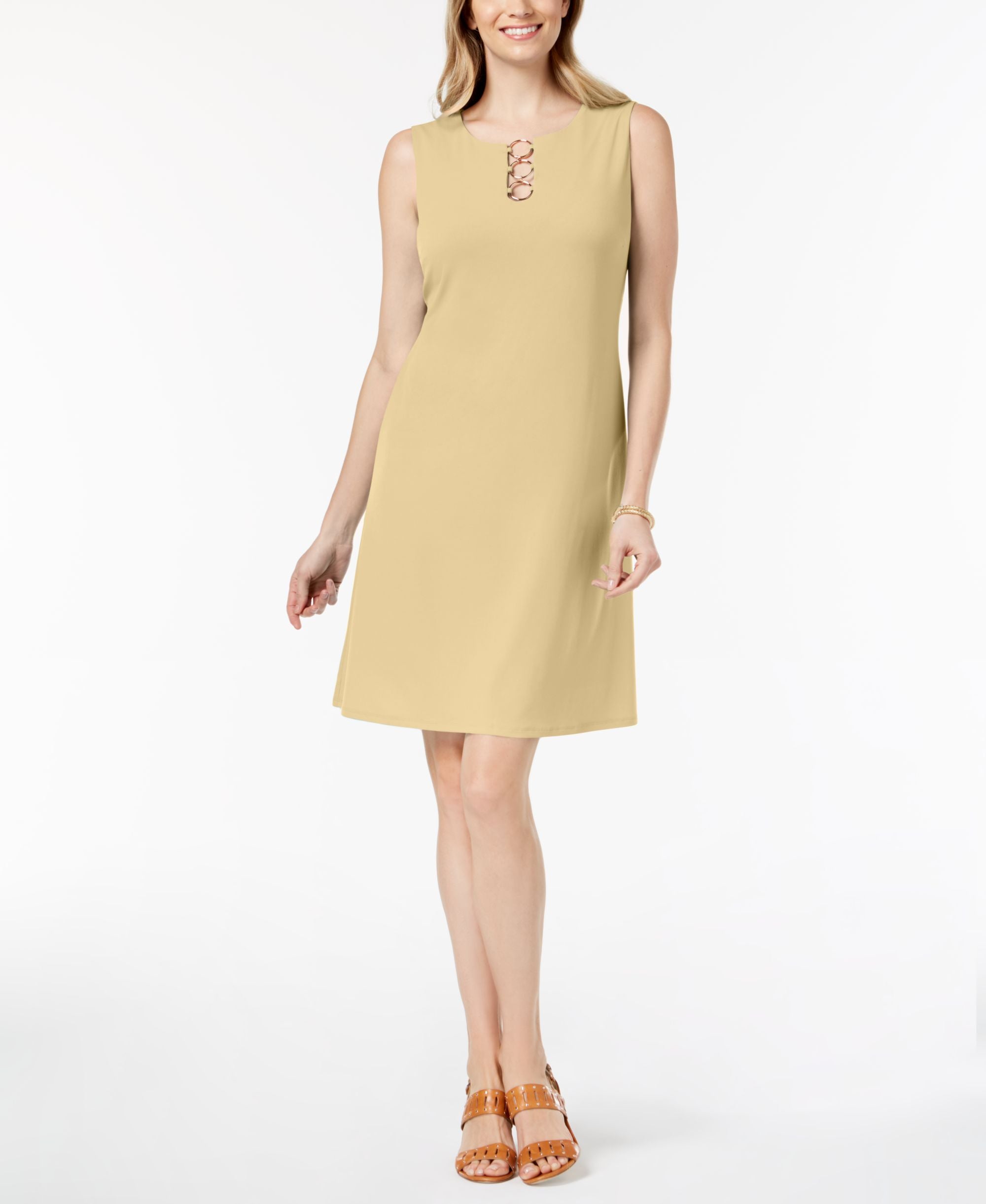 JM Collection Petite Three Ring Sheath Dress