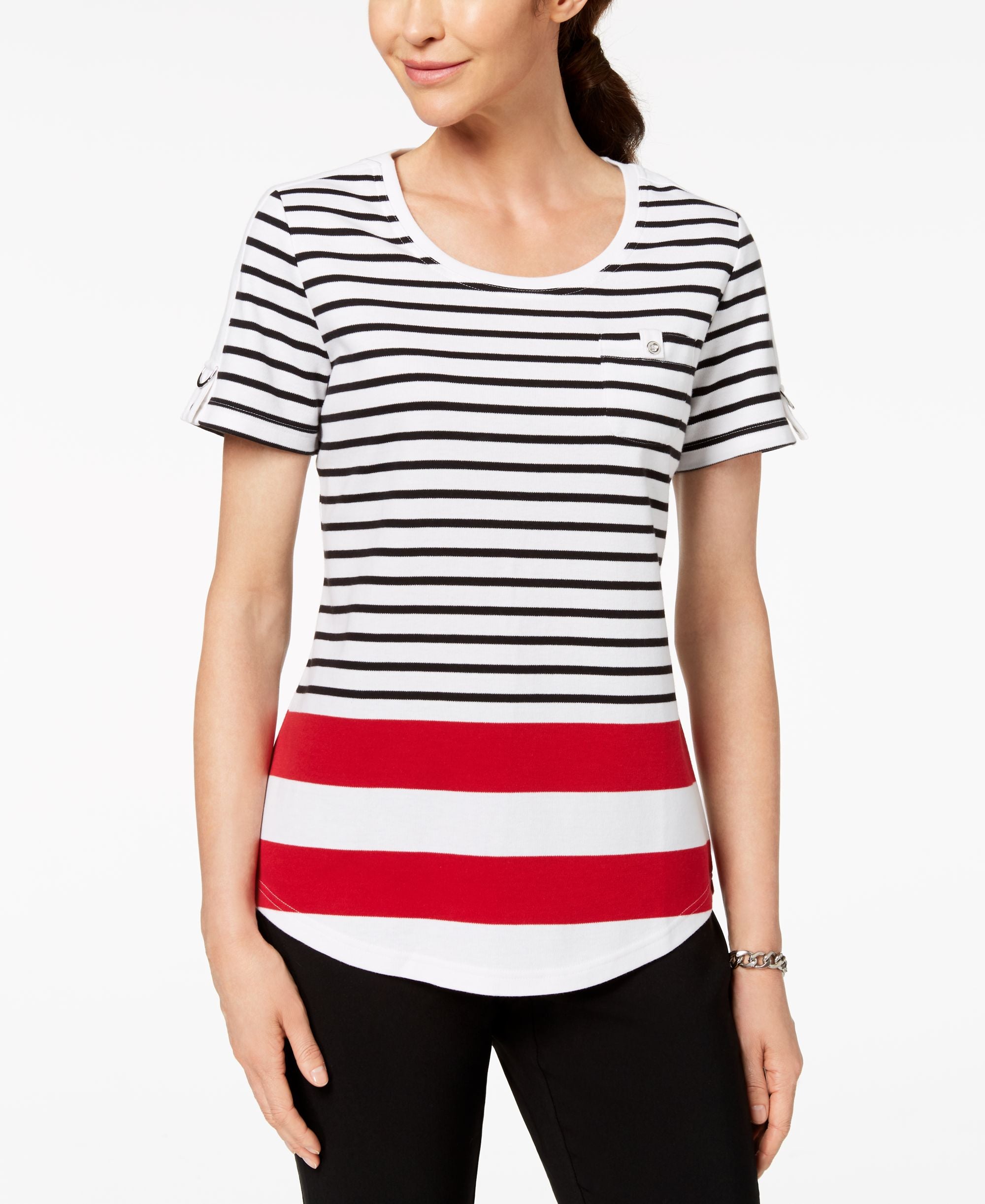 Karen Scott Striped T-Shirt