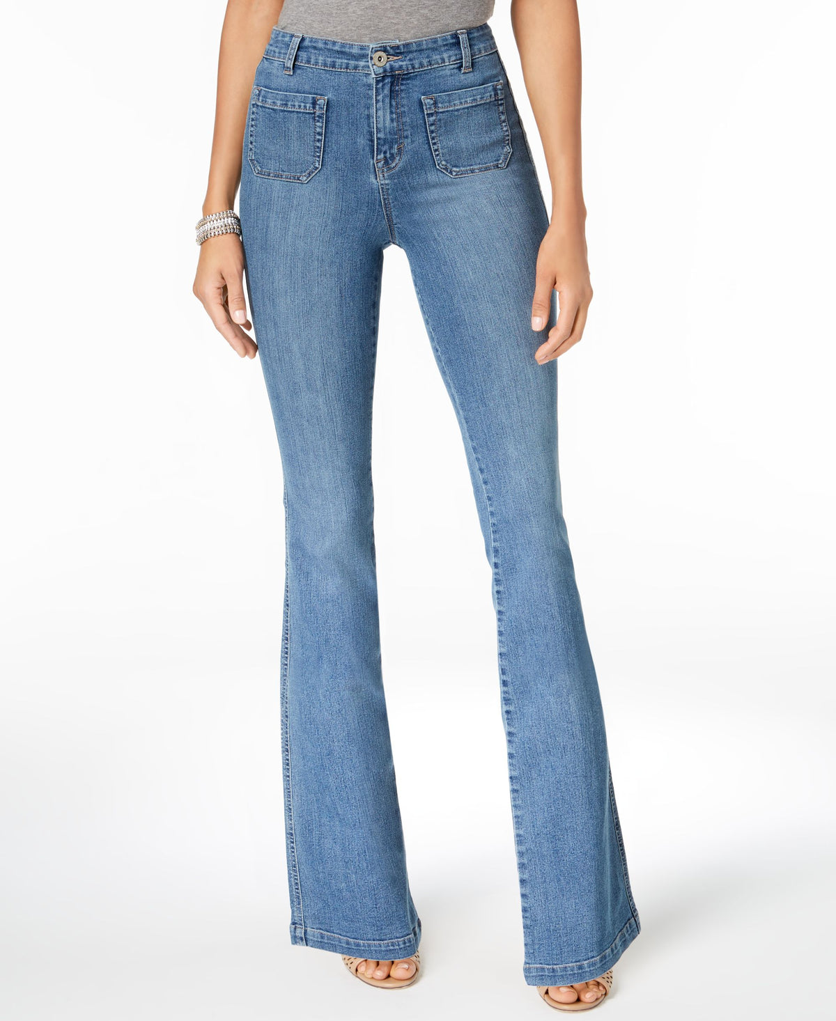 Style & Co Patch-Pocket Flared Jeans Firestone 4