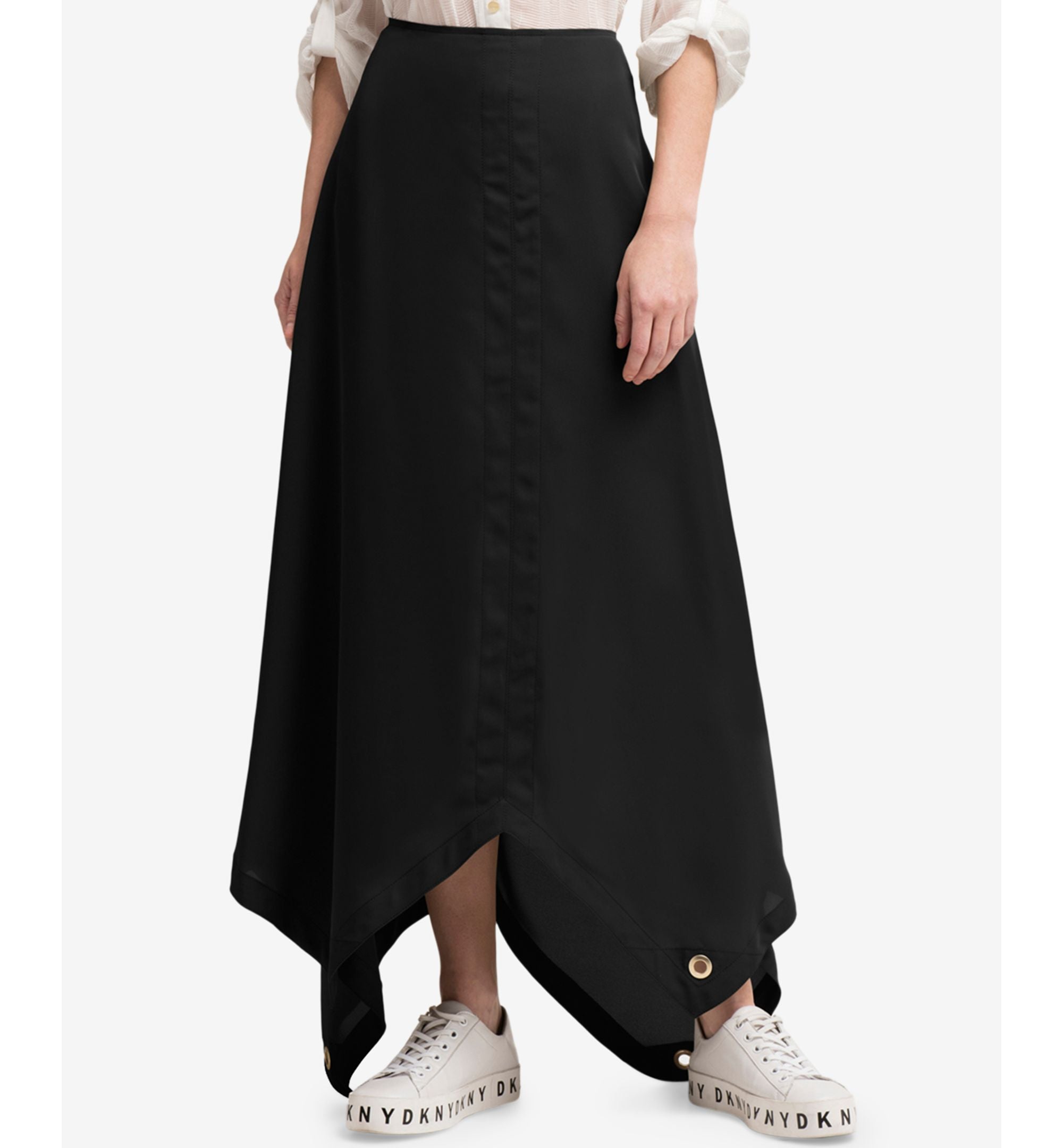 DKNY Grommet Trim Maxi Skirt