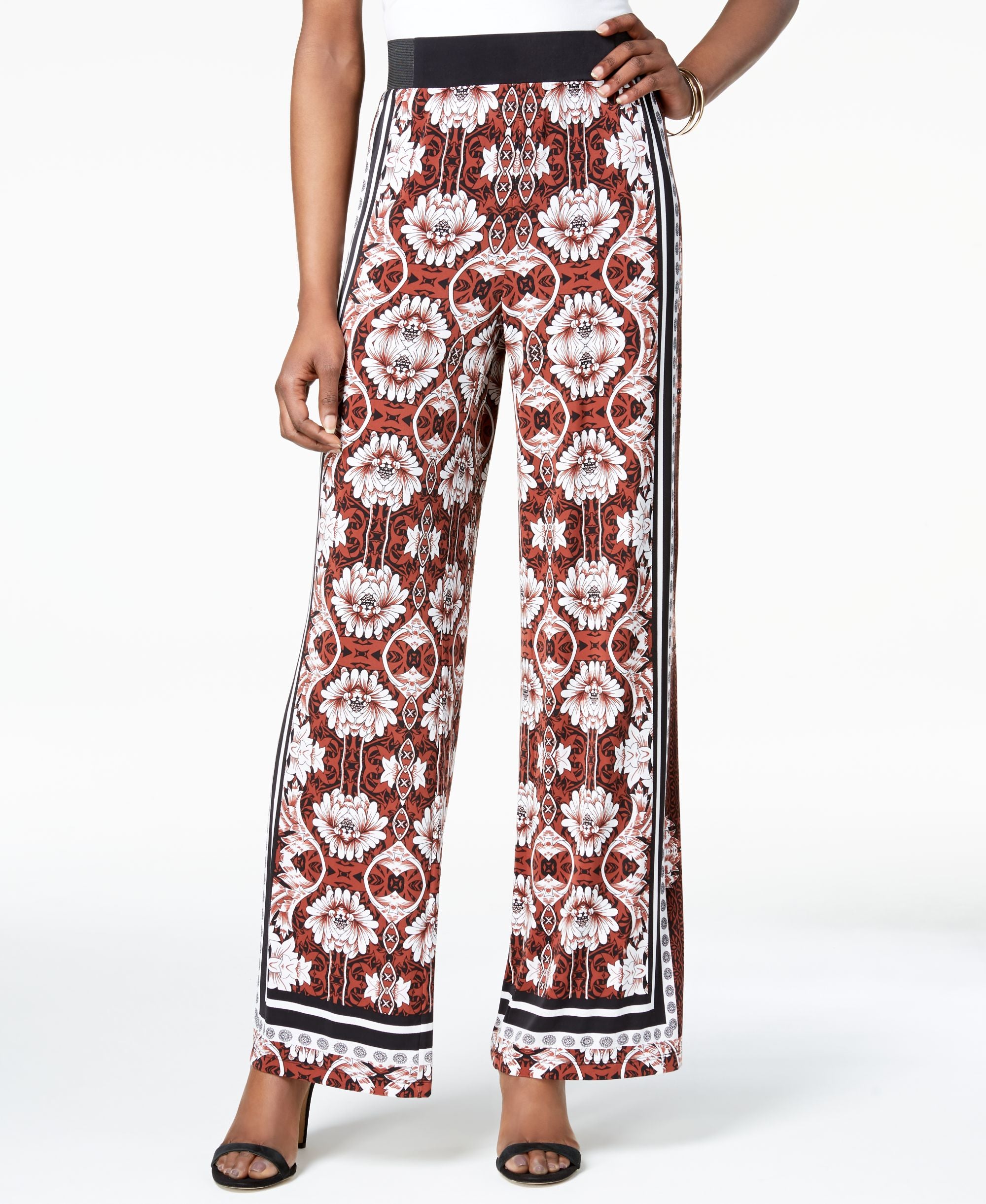 Printed Pull On Pants