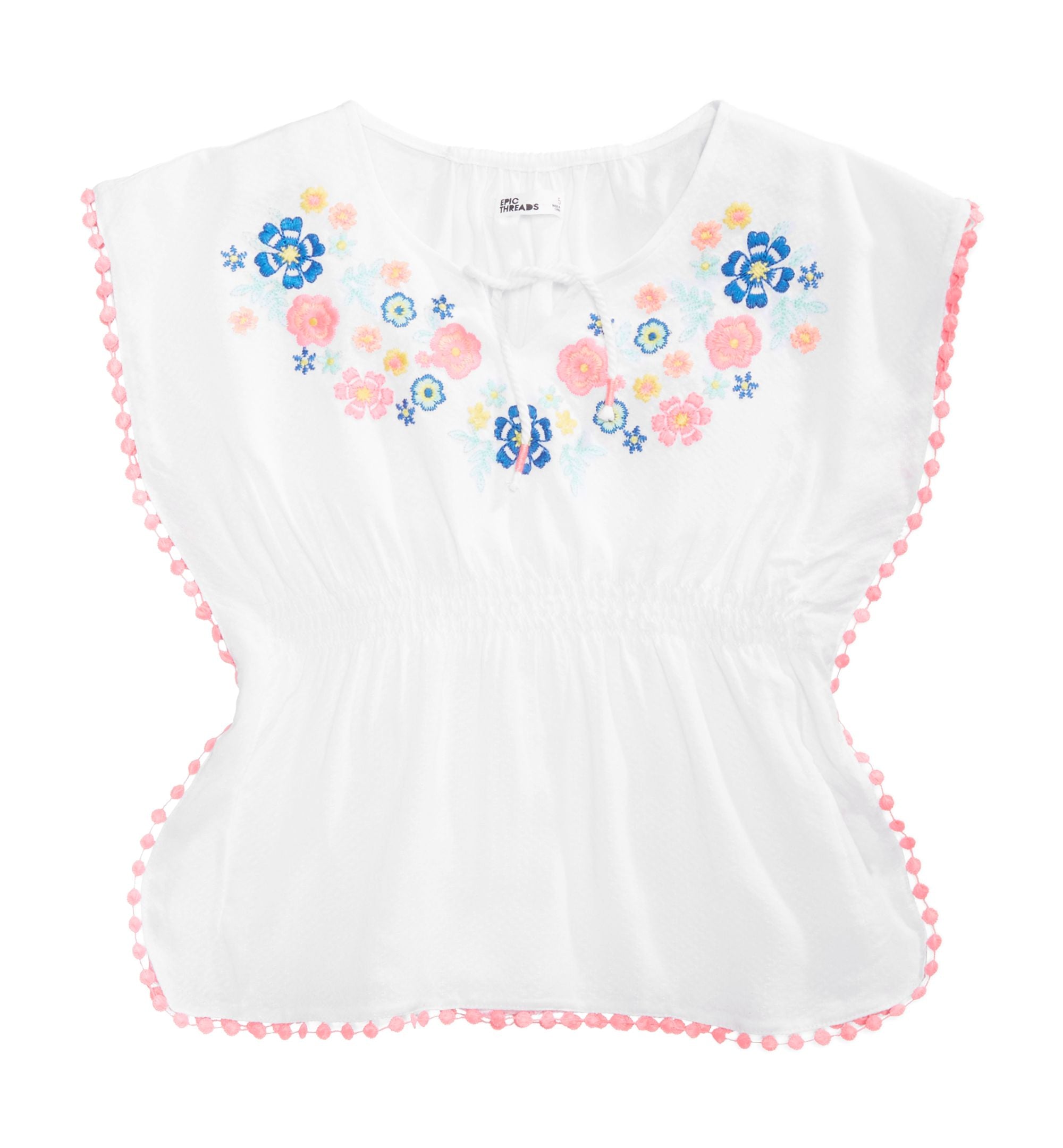 Epic Threads Little Girls Embroidered Caftan Top