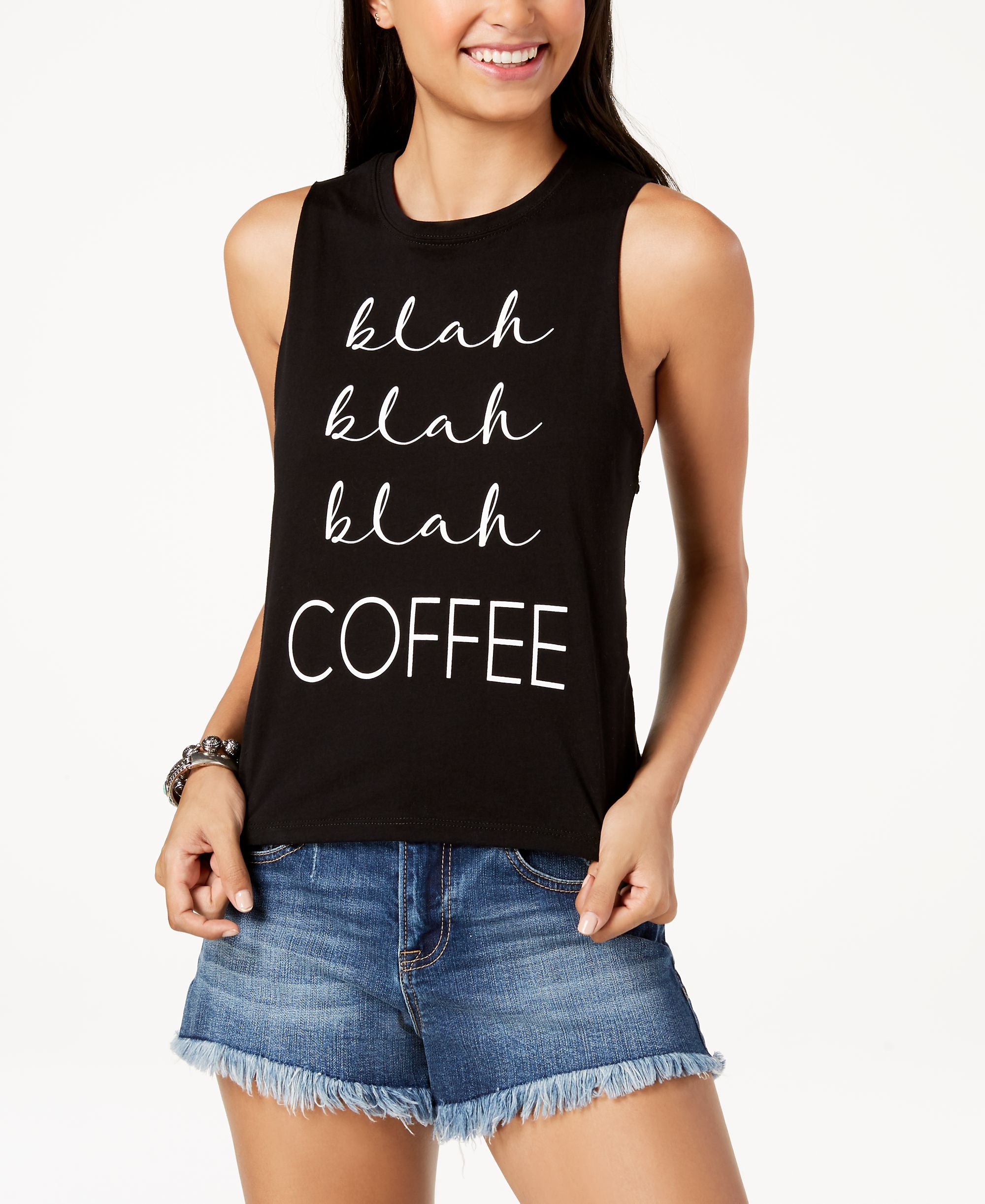 Pretty Rebellious Juniors Graphic Tank Top