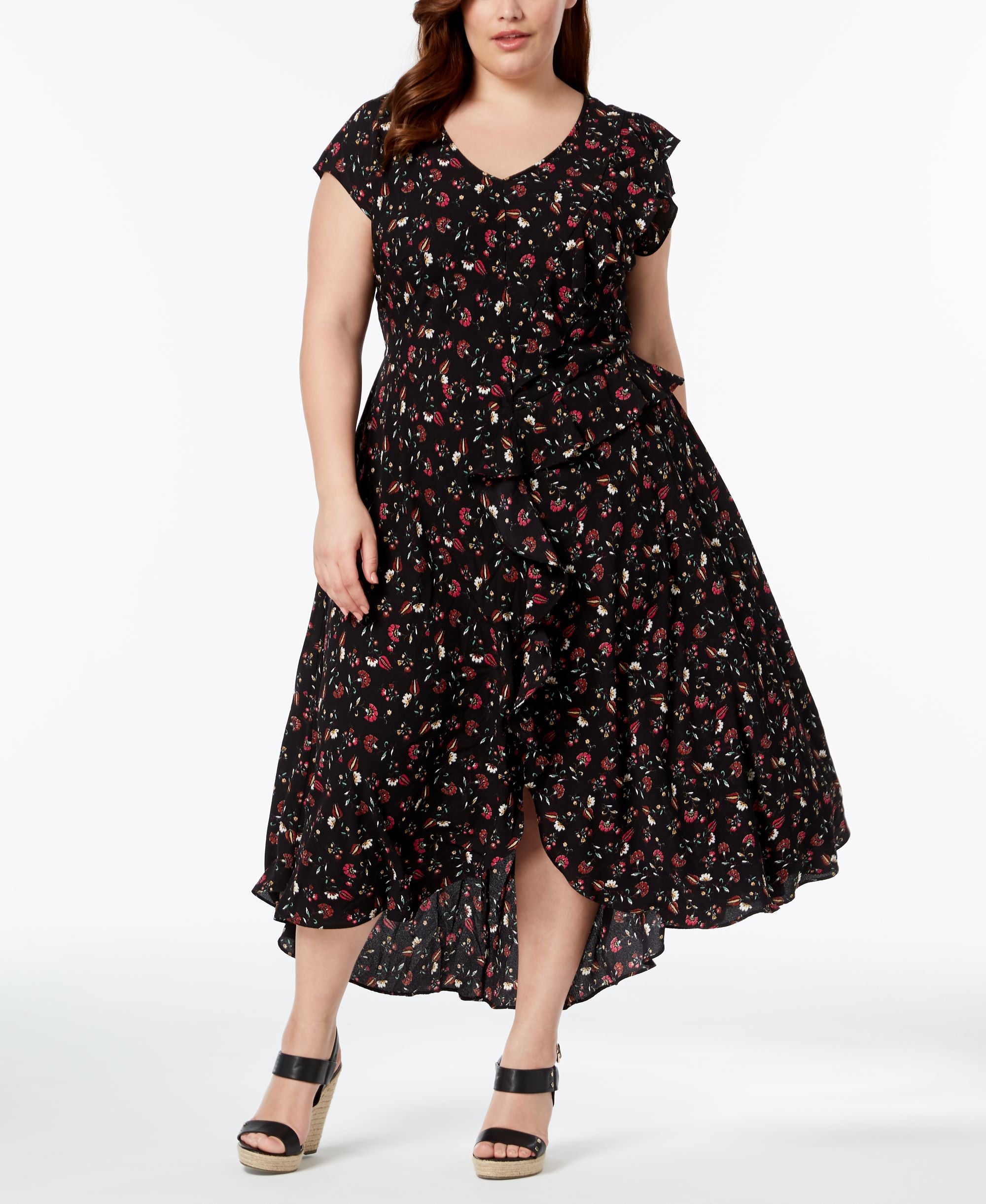 John Paul Richard Plus Size Strappy Back Fit Flare Dress