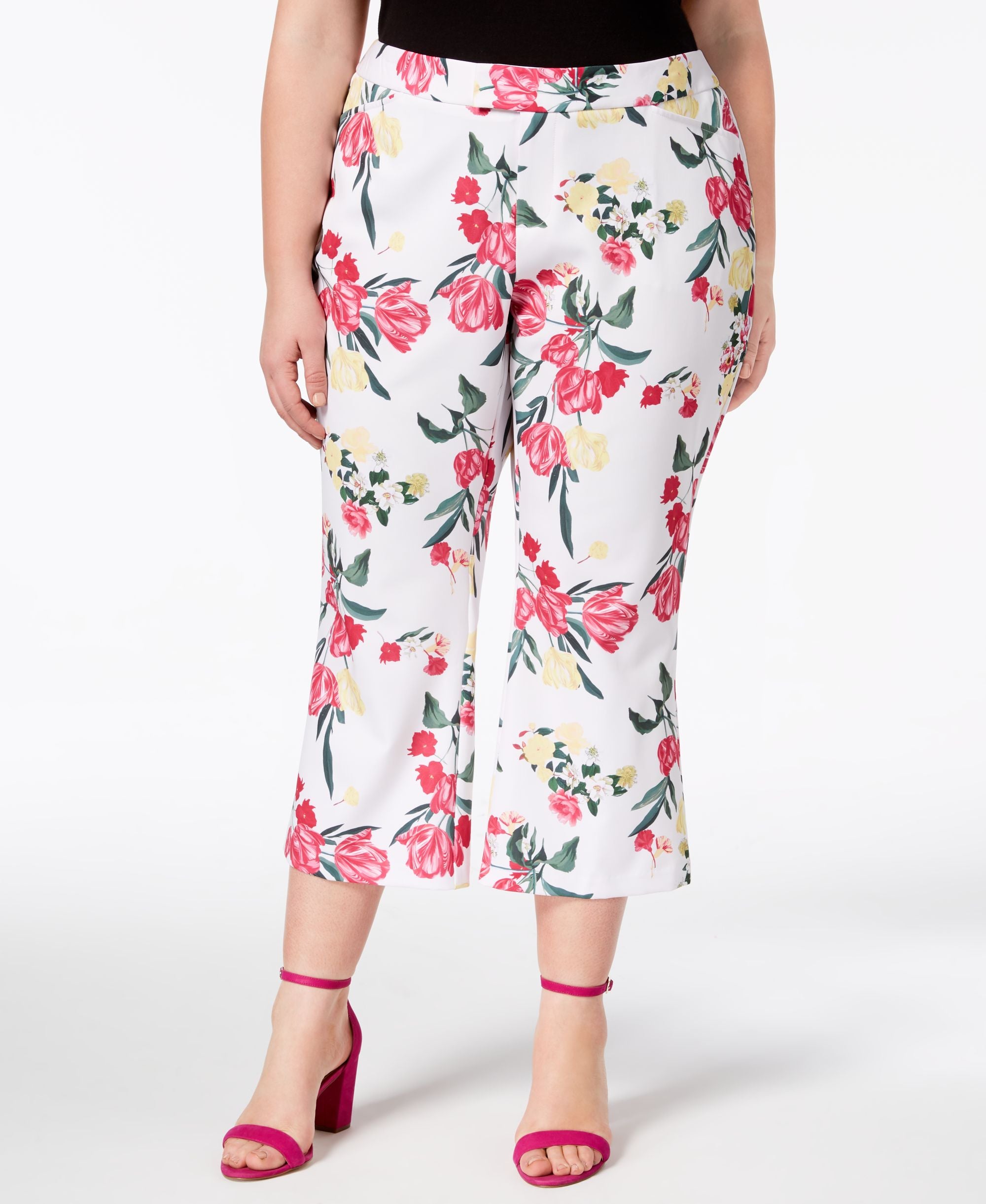 I.N.C. Plus Size Printed Cropped Pants