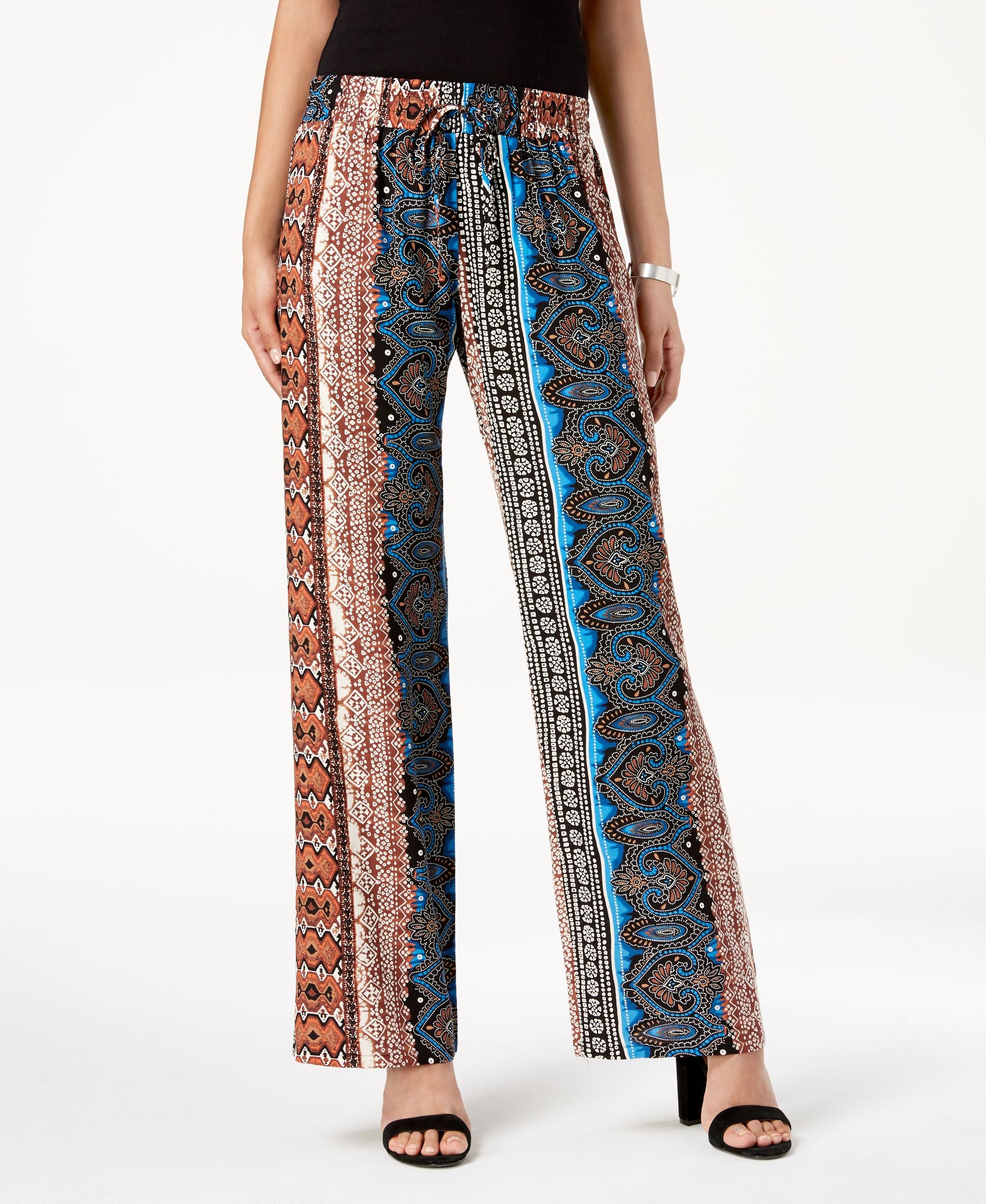 Be Bop Juniors Boho Tapestry Wide Leg Pants