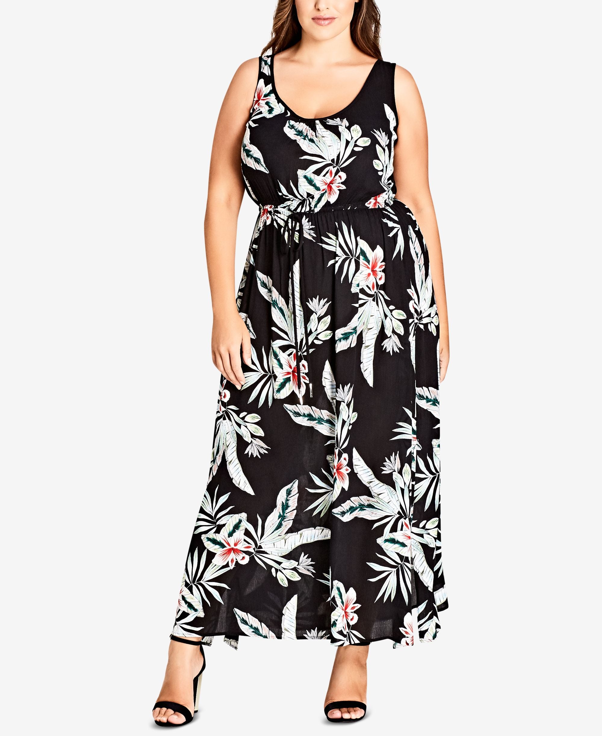 City Chic Trendy Plus Size Floral Print Maxi Dress