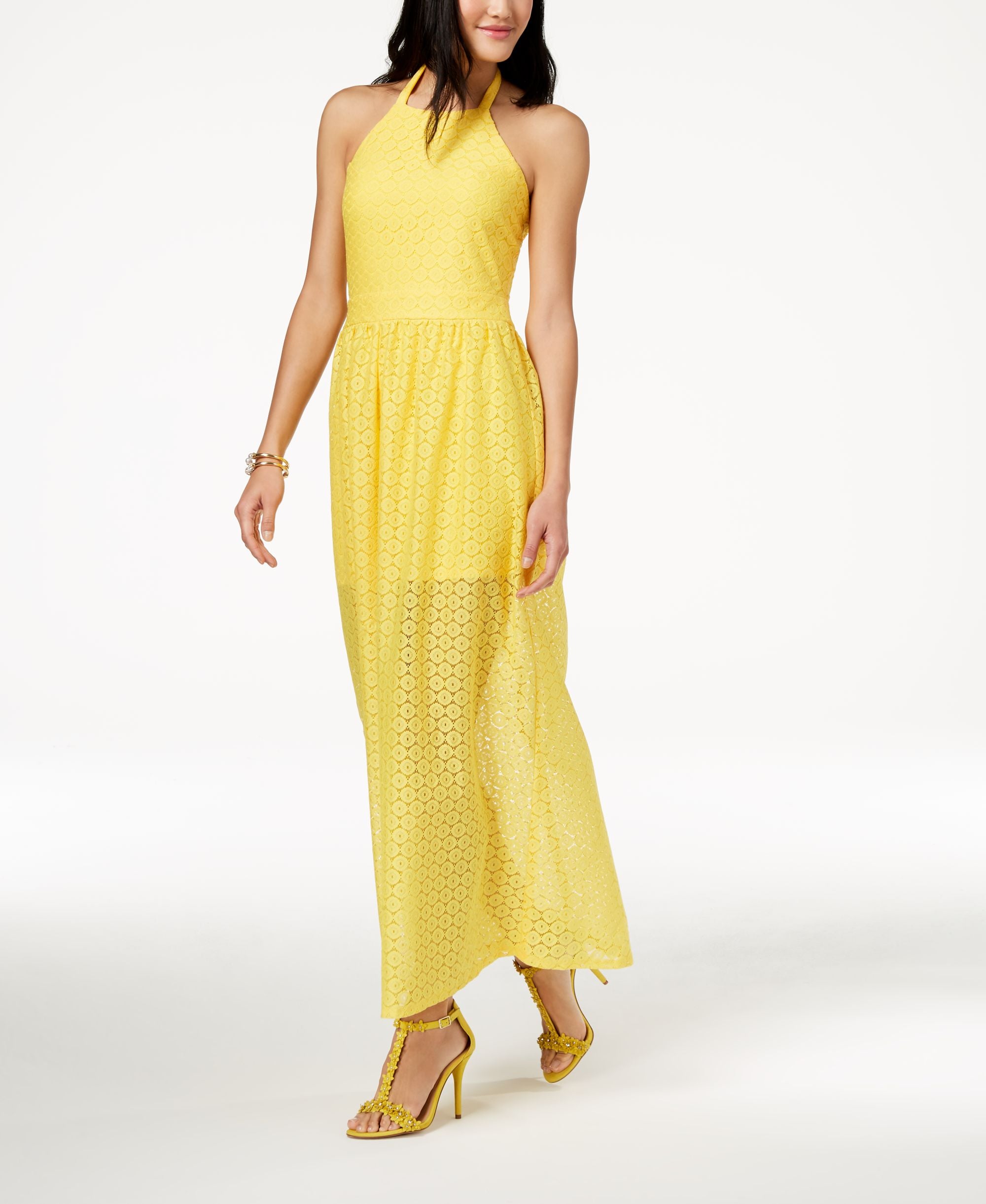 Juniors' Crocheted Maxi Dress