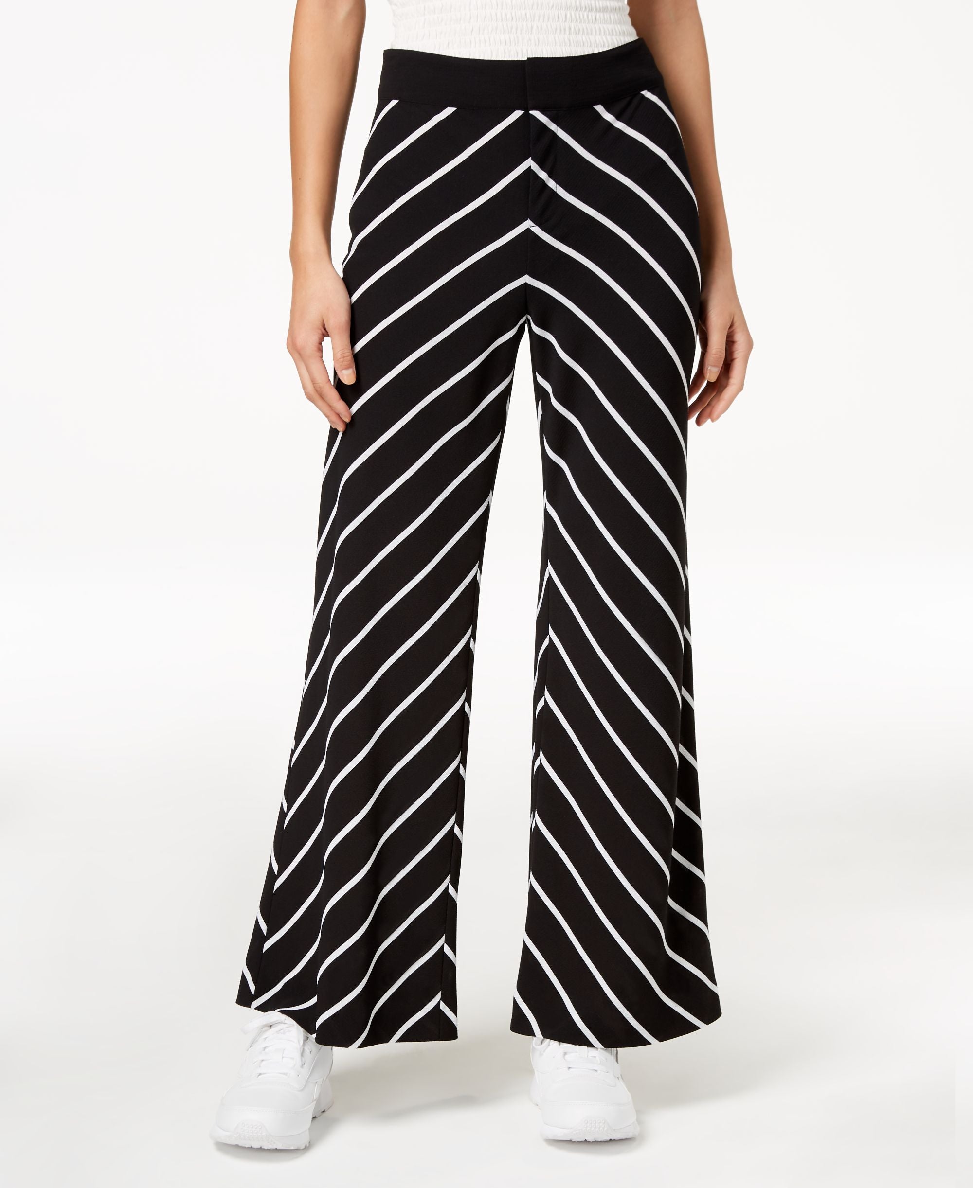 Bar III Striped Wide Leg Pants