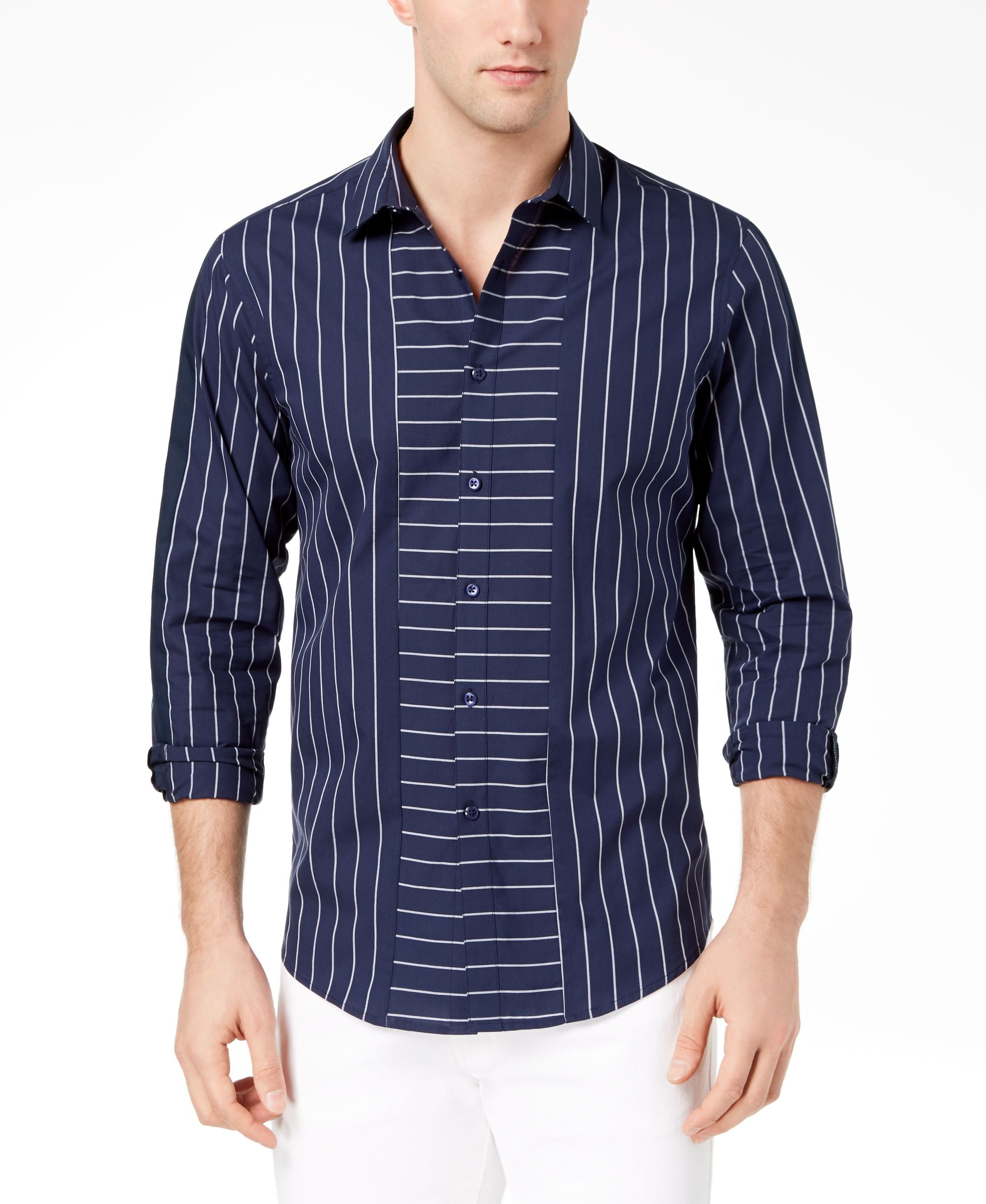 Mens Striped Regular Fit Shirt