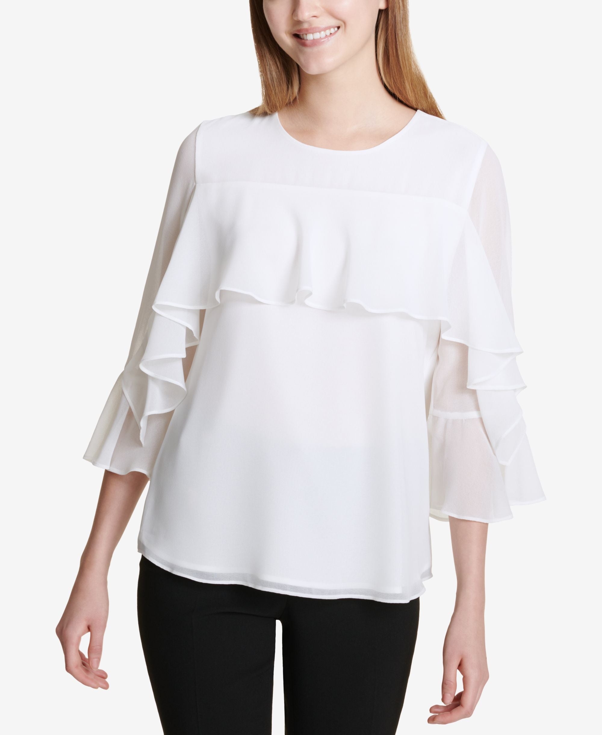 Calvin Klein Ruffled Top