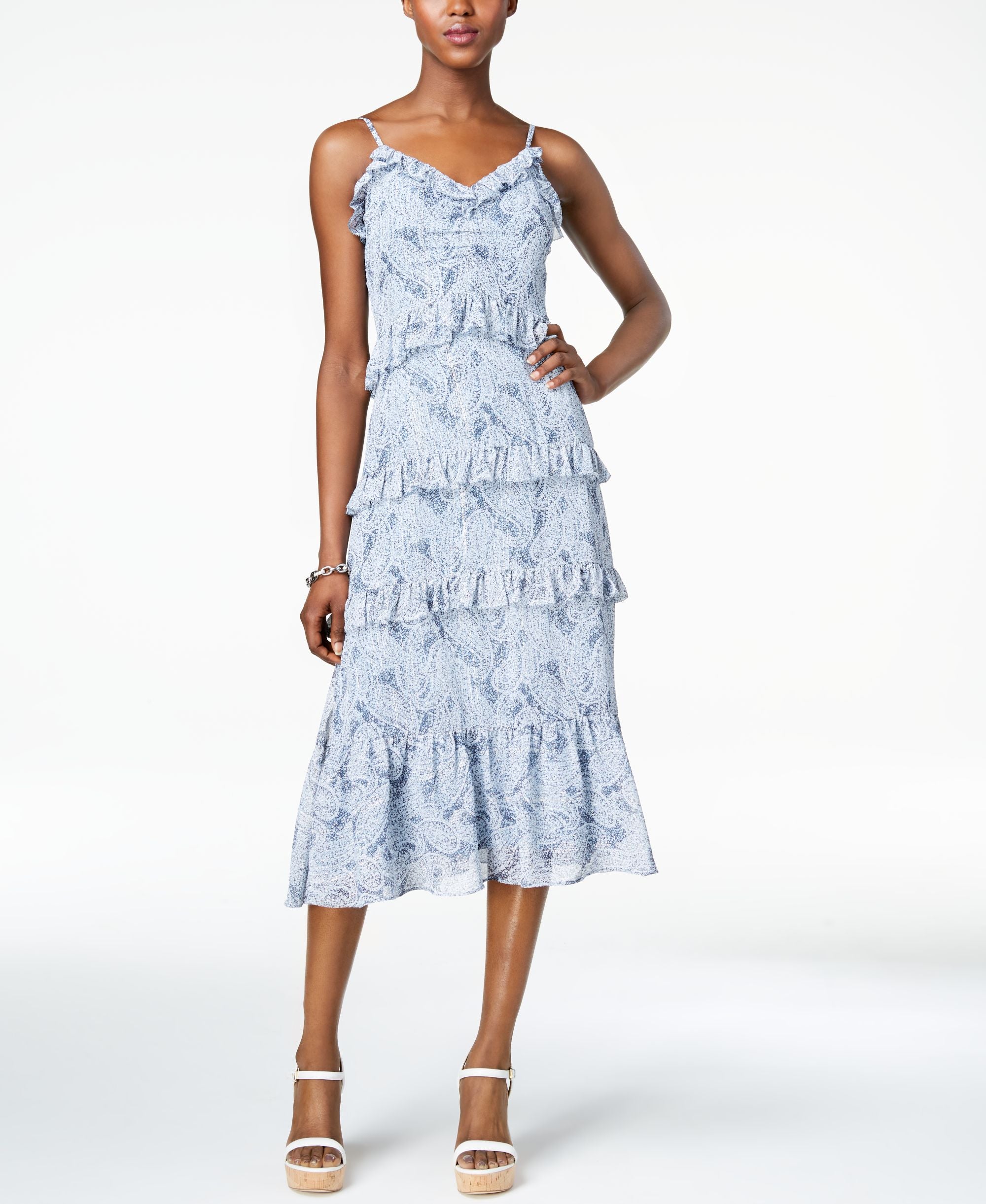 Michael Michael Kors Tiered Midi Dress