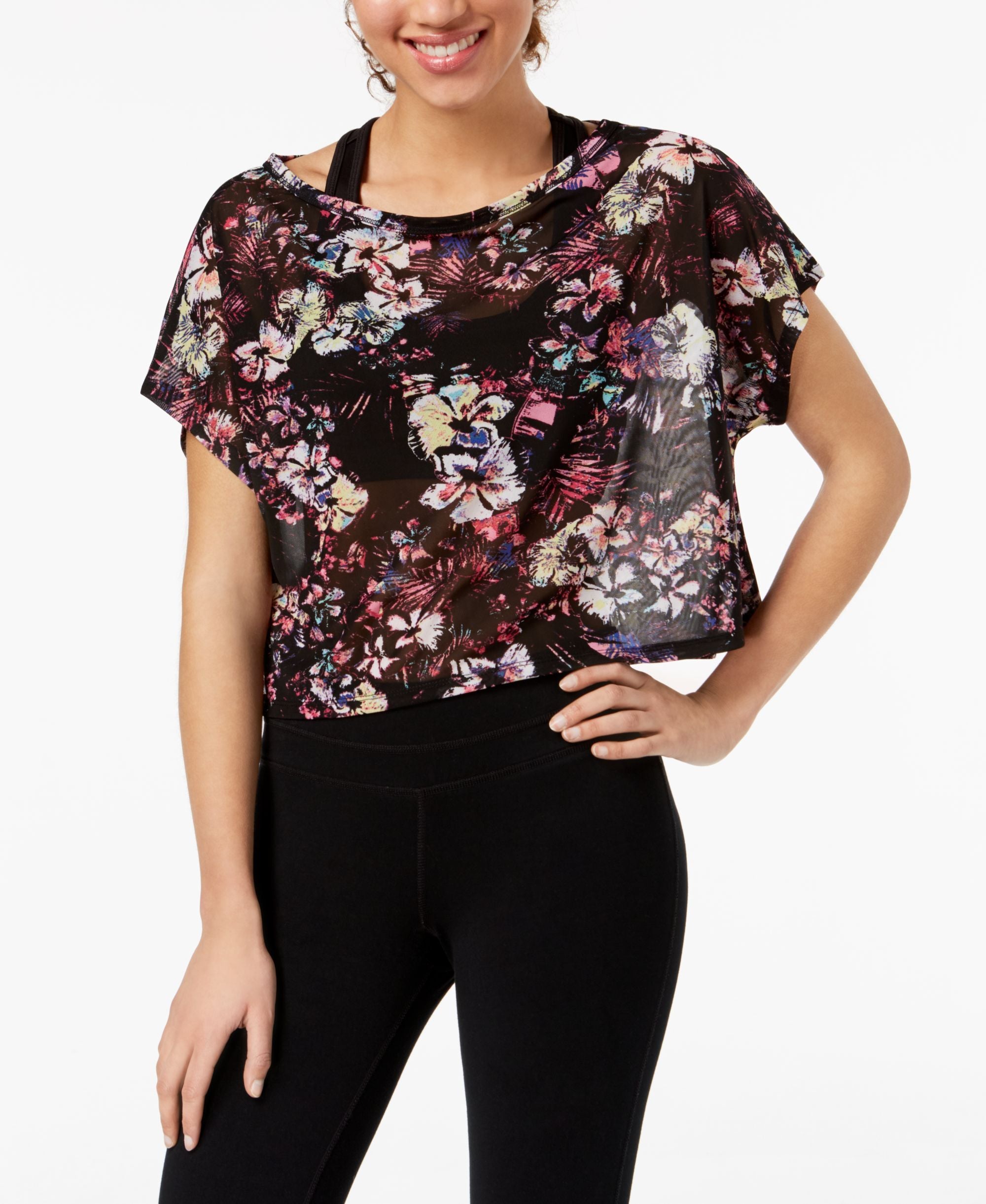 Material Girl Juniors Printed Active Top