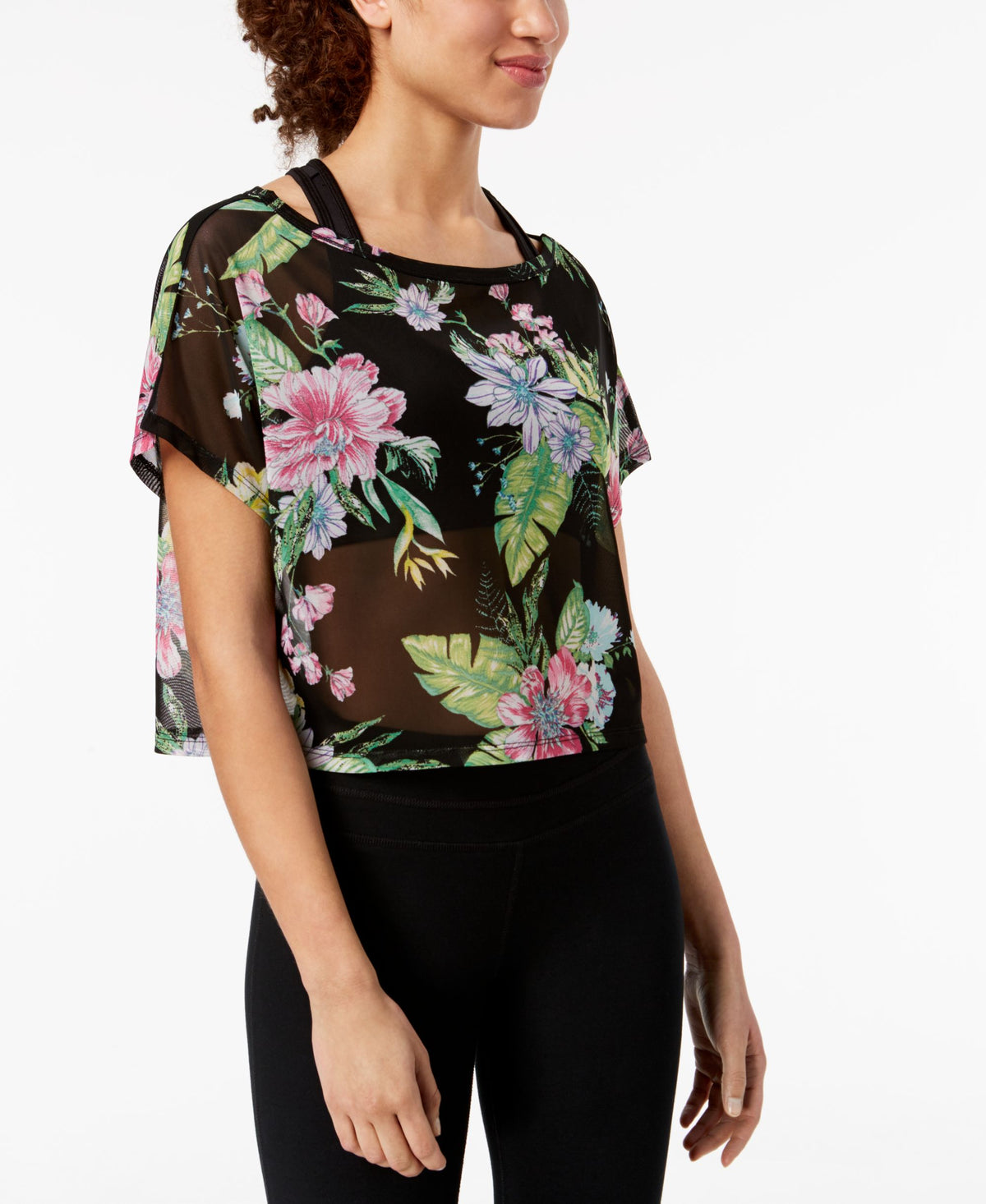 Juniors' Printed Active Top