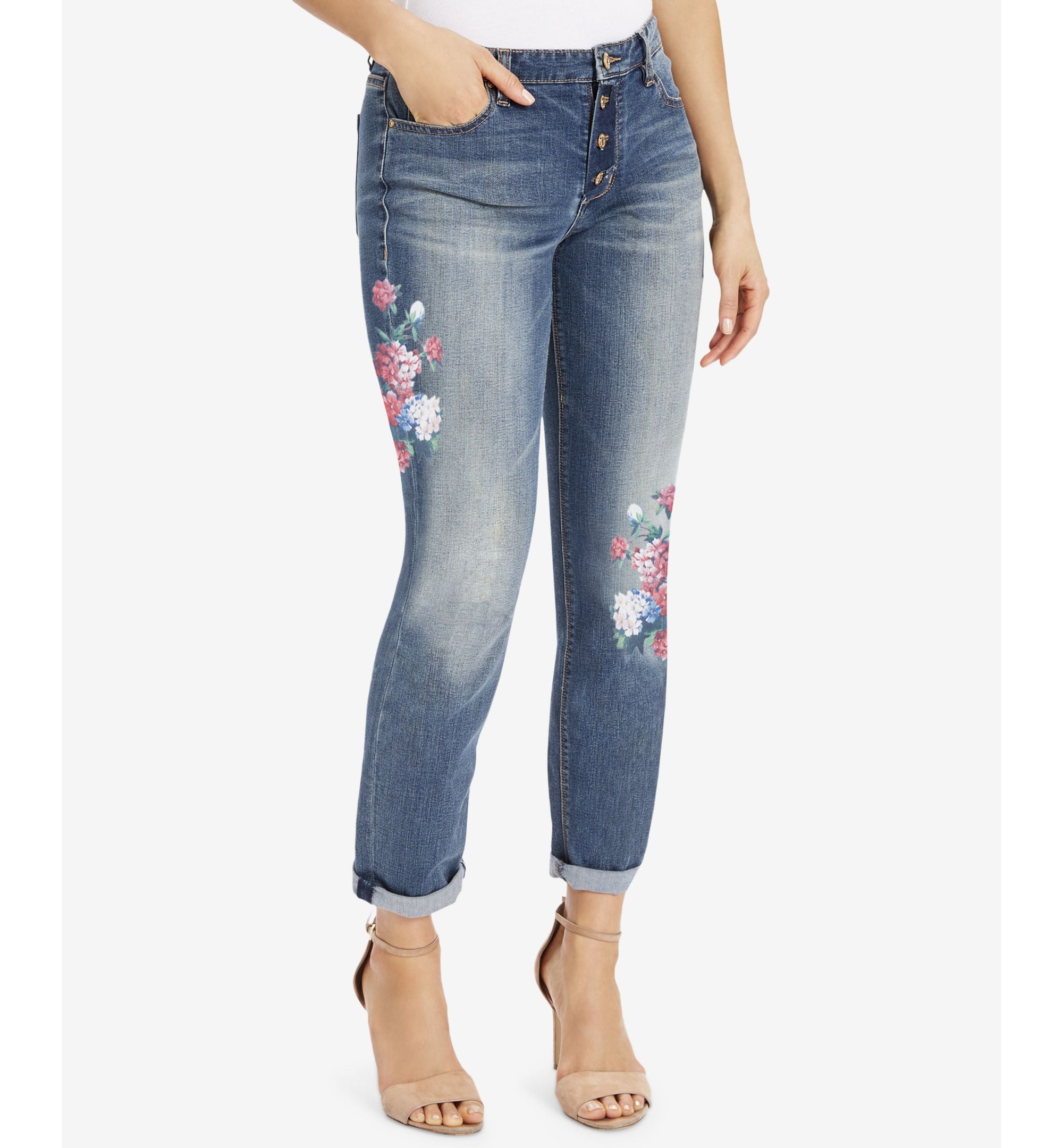 Vintage America Embroidered Boyfriend Jeans