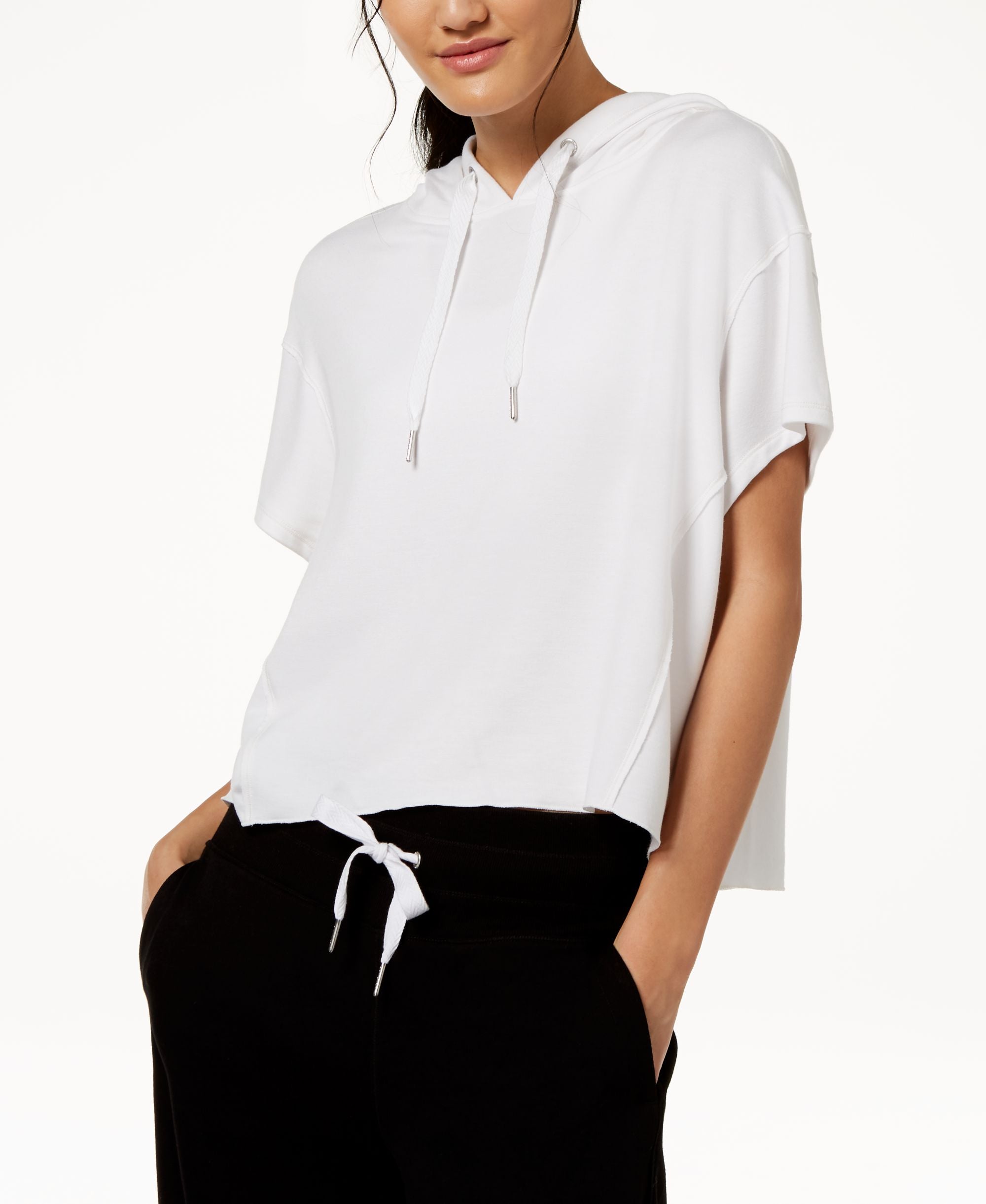 Calvin Klein Performance Relaxed Short Sleeve Cropped Hoodie