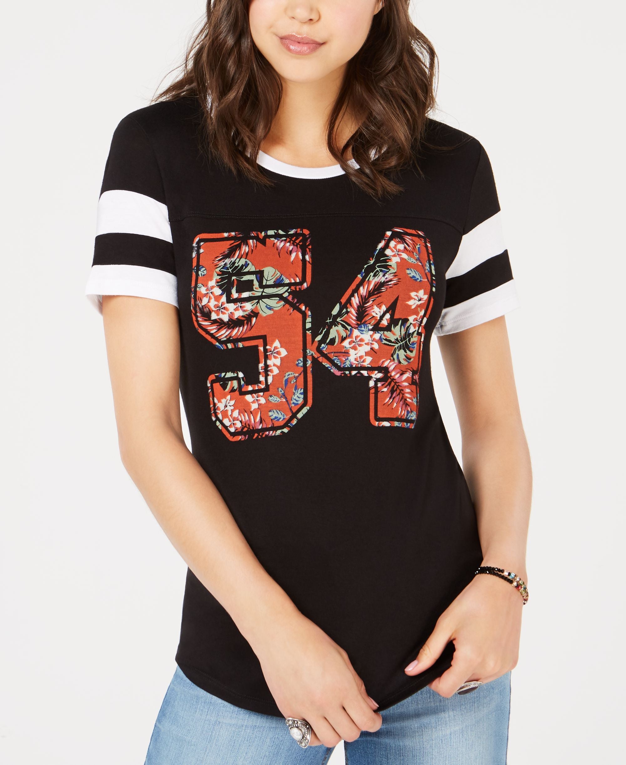 Rebellious One Juniors Graphic Football T-Shirt