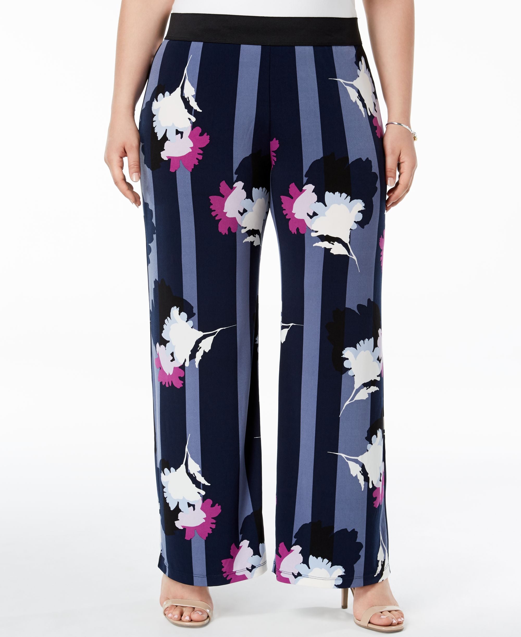 Alfani Plus Size Printed Palazzo Pants