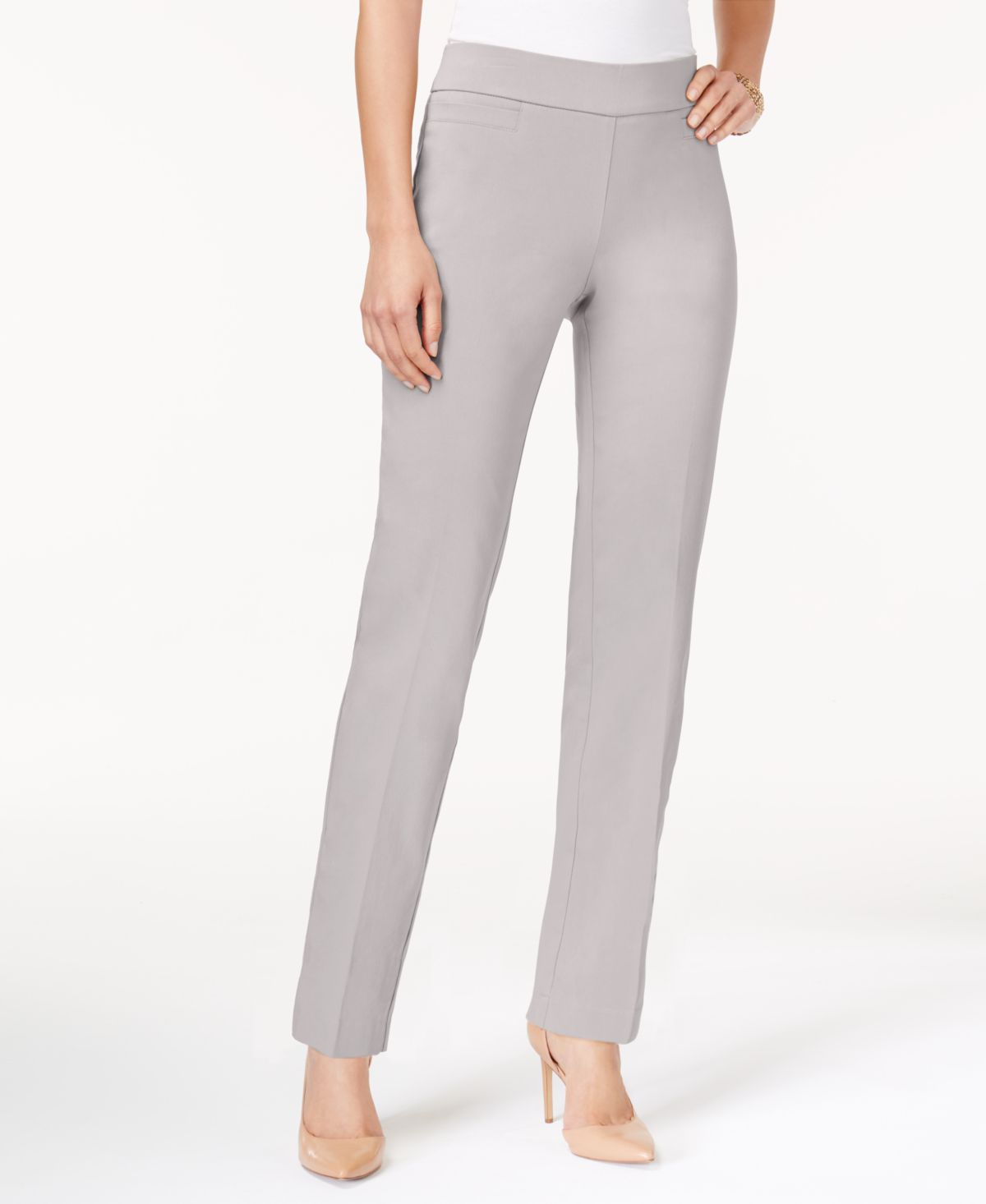 Pull-On Tummy Control Straight Leg Pants
