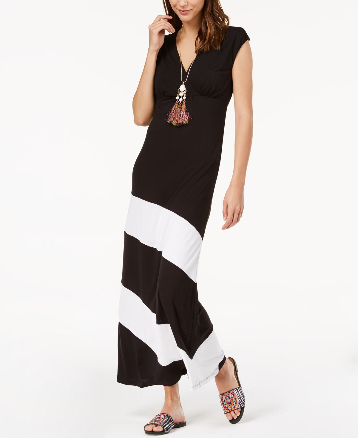 Petite Colorblocked Maxi Dress