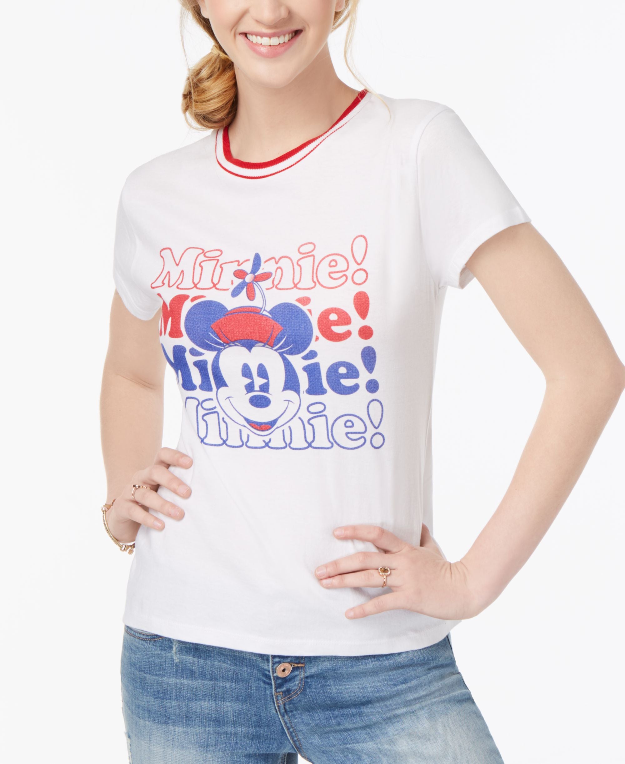 Freeze 24 7 Juniors Minnie Cotton Graphic Print T-Shirt