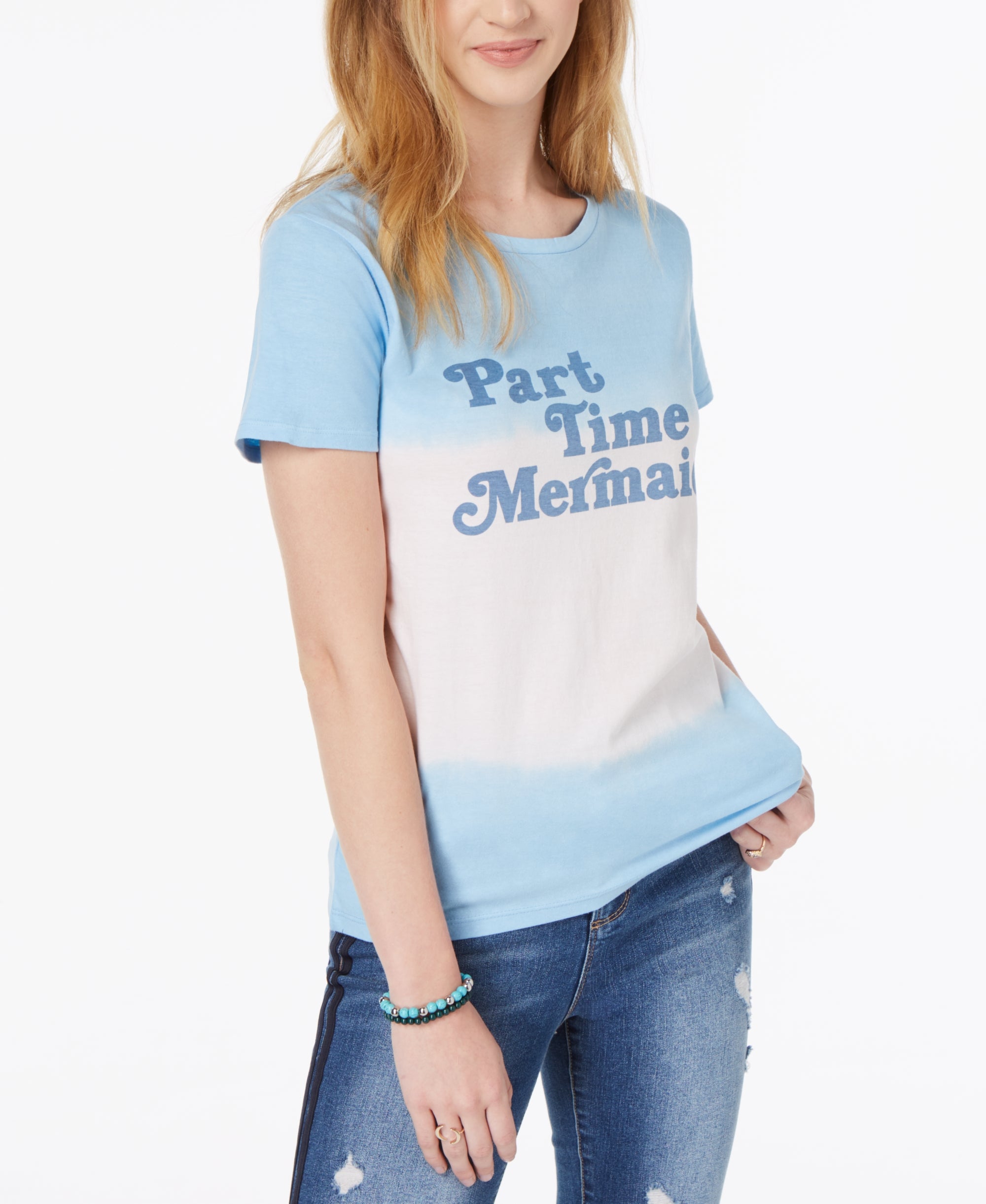 Freeze 24 7 Juniors Mermaid Cotton Dip Dyed T-Shirt
