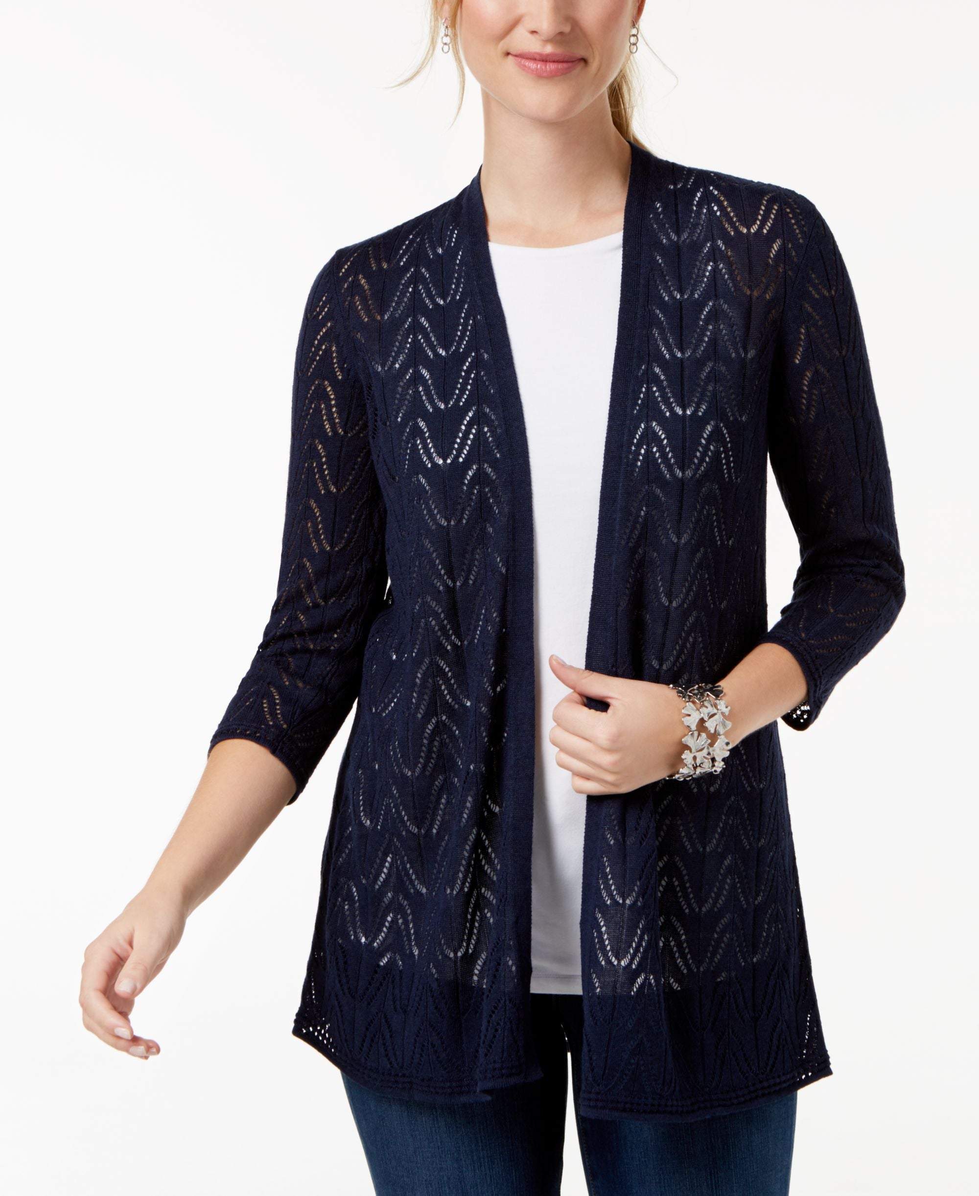 Charter Club Open Knit Cardigan