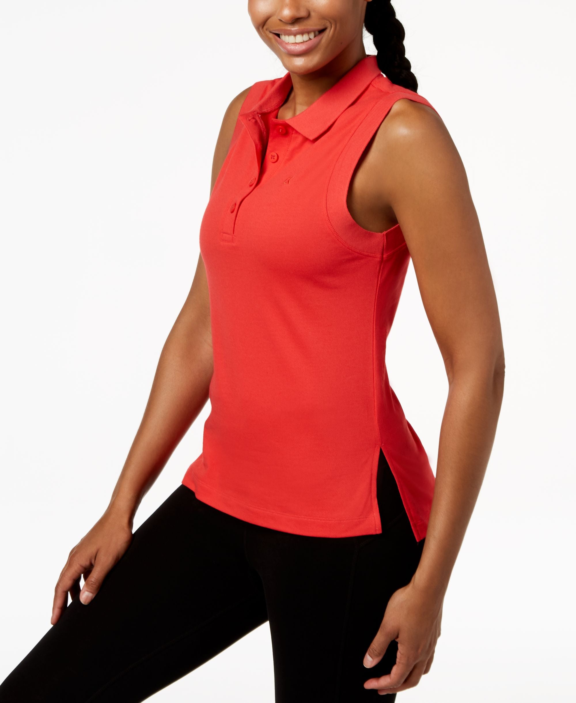 Calvin Klein Performance High Low Hem Sleeveless Polo