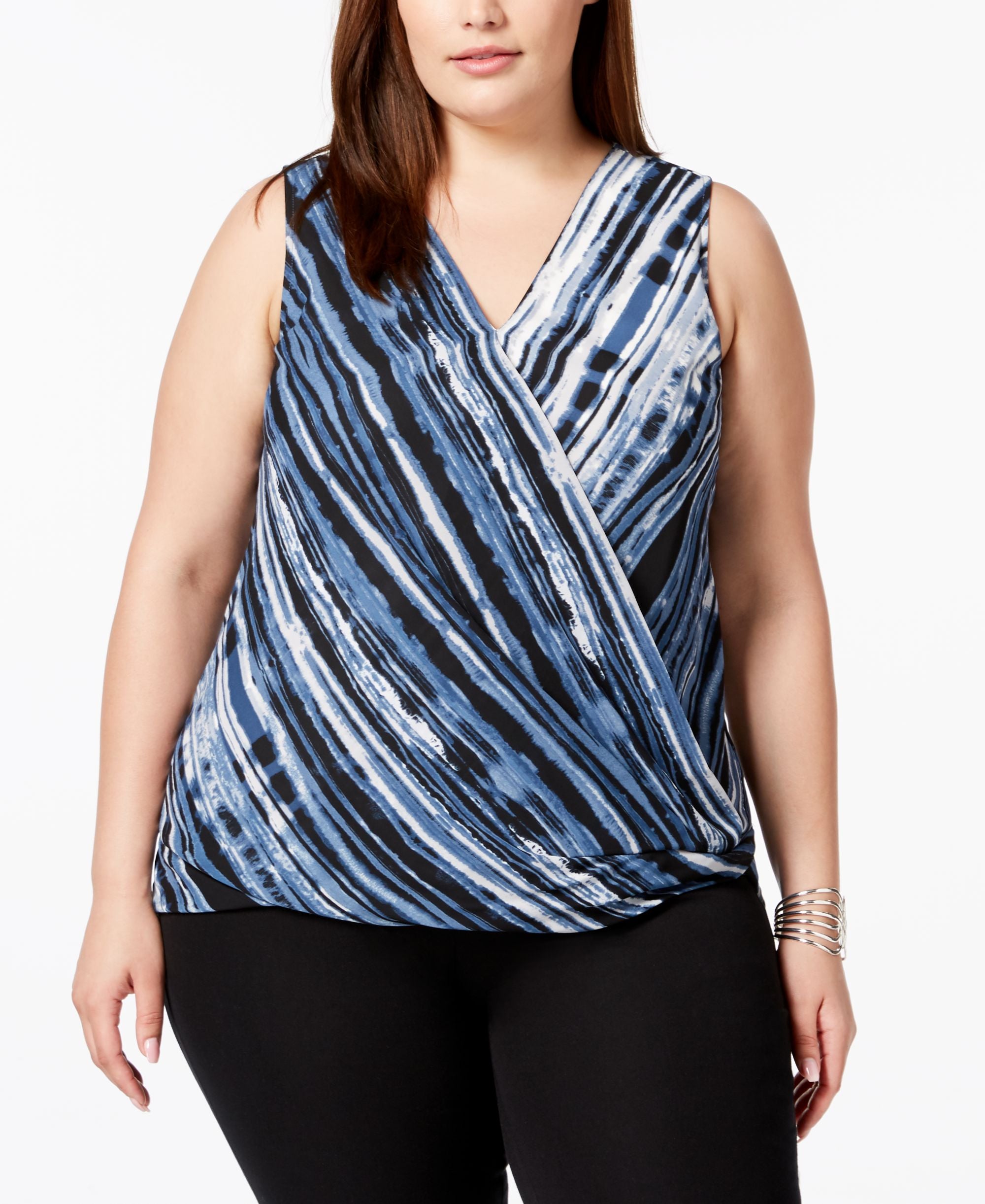 Alfani Plus Size Surplice Top